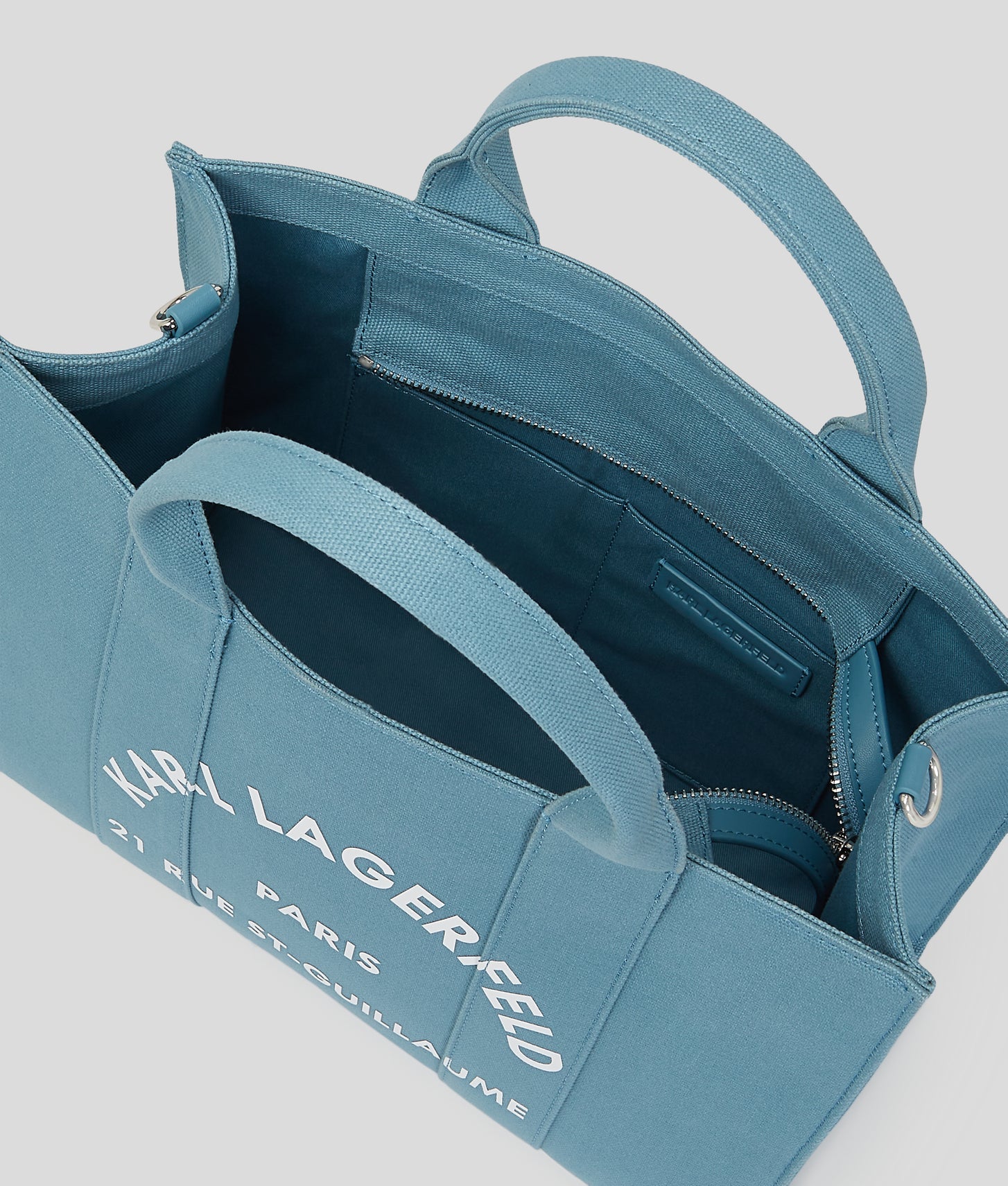 KarlLagerfeld Rue St-Guillaume Medium Square Tote Bag Dark Still Water