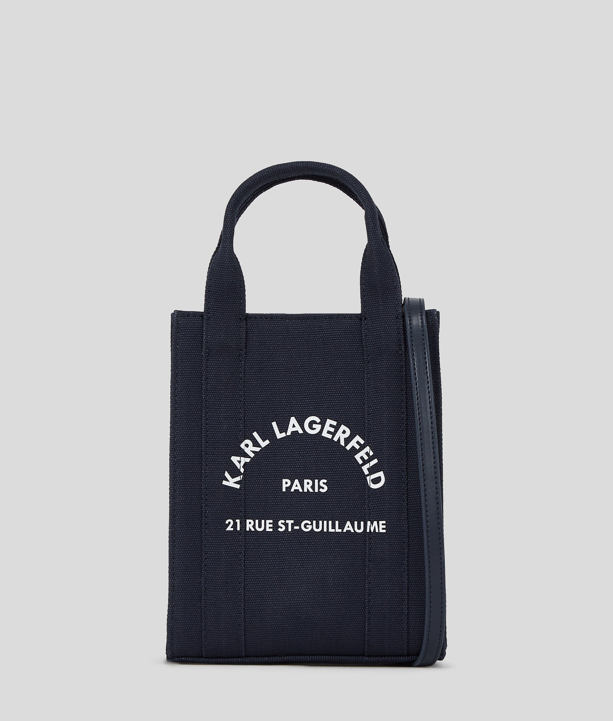 KarlLagerfeld Rue St-Guillaume Square Small Tote Bag Black Iris