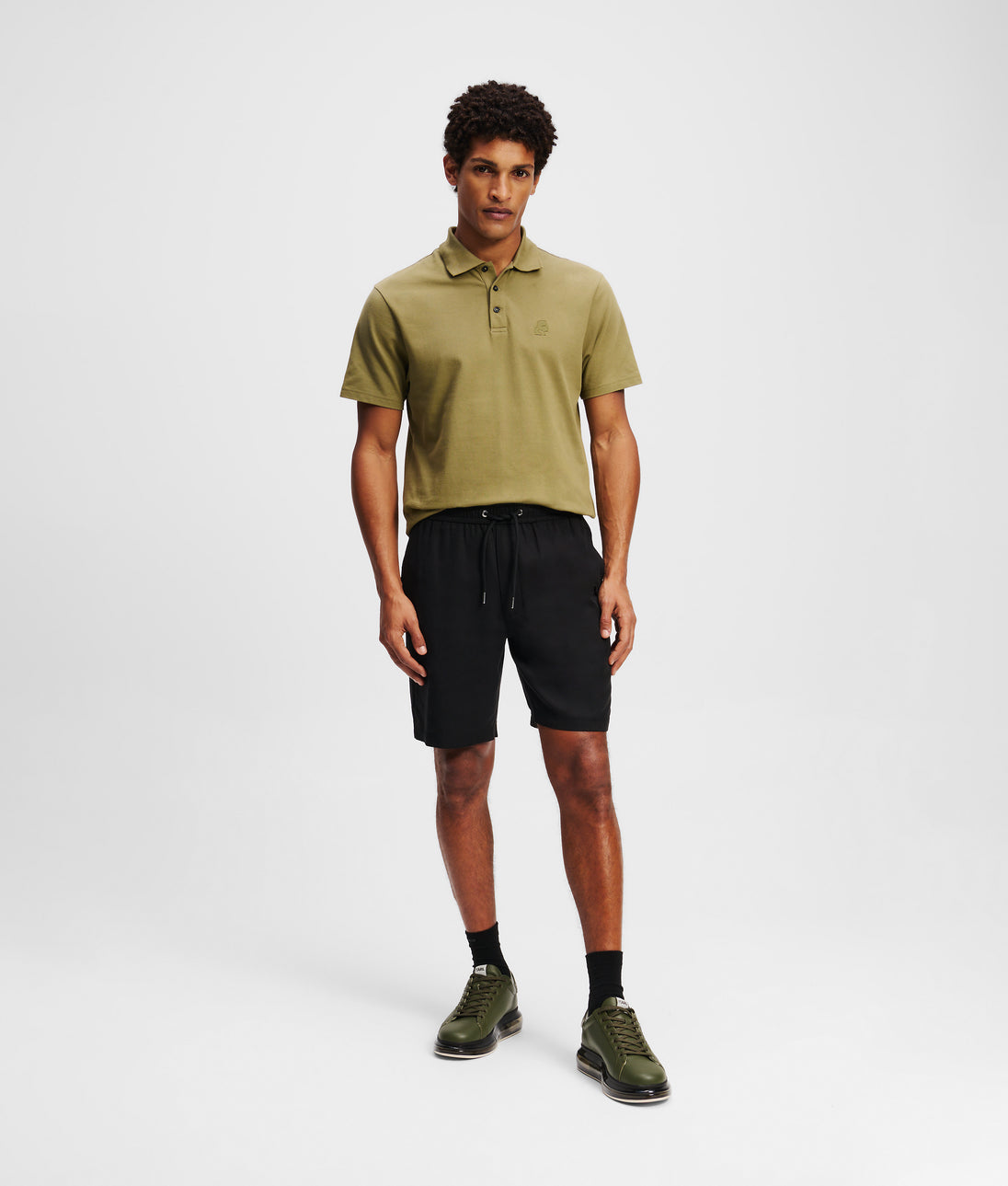 Karl Lagerfeld Kameo Short-Sleeved Shirt Black
