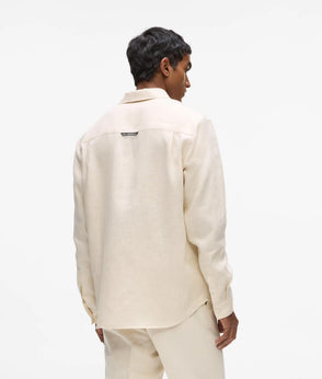 Karl Lagerfeld Linen Suit Pants Natural