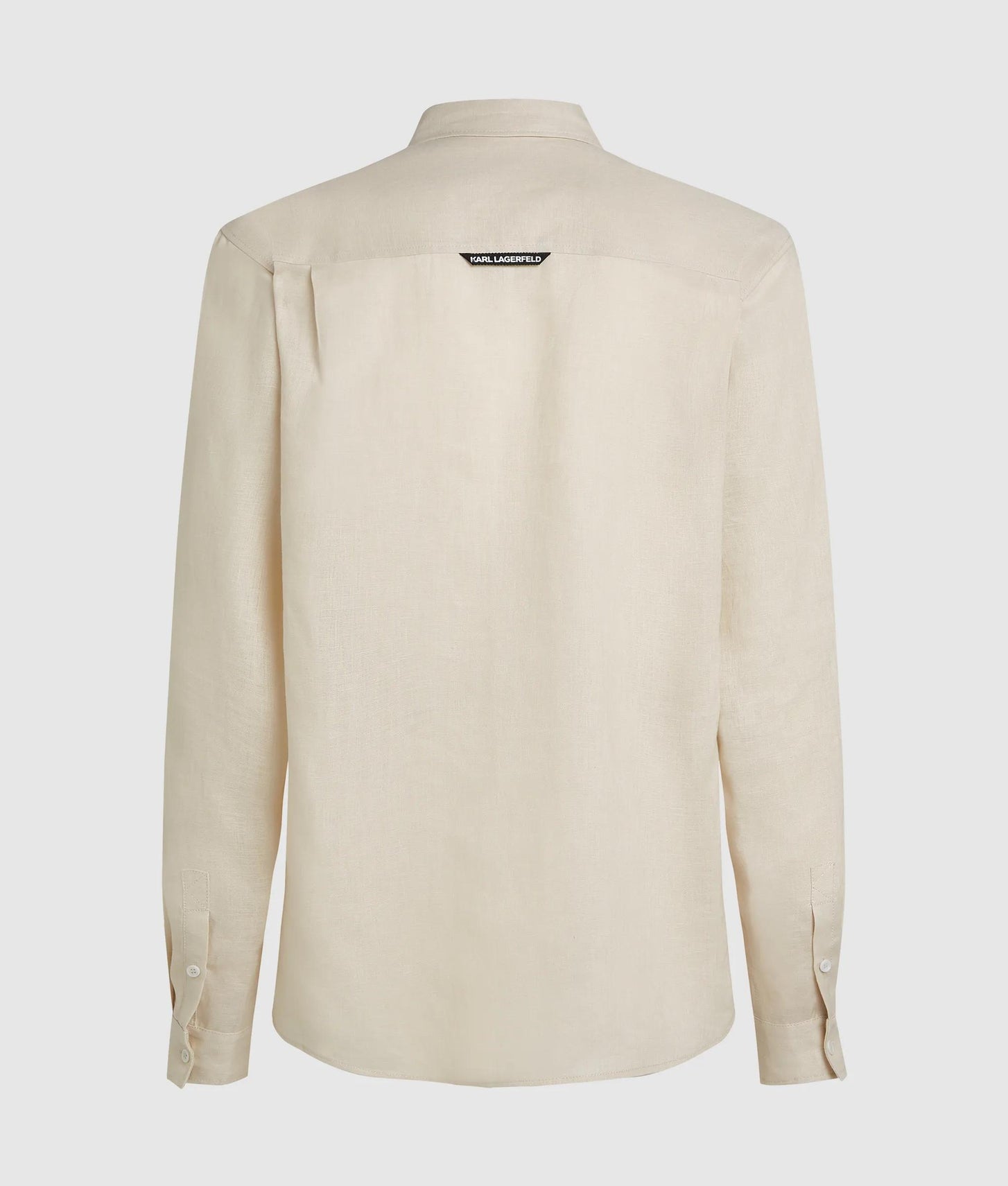Karl Lagerfeld Monogram Linen Shirt Natural