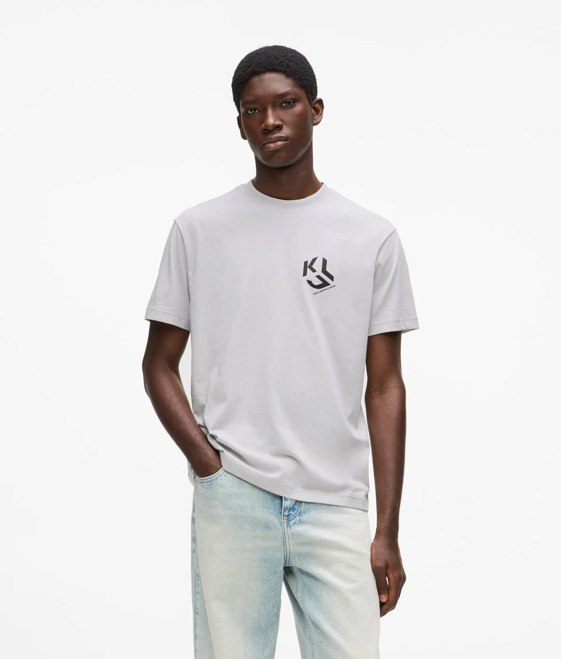 Karl Lagerfeld Vintage Wash Tapered Jeans Vintage Light Blue