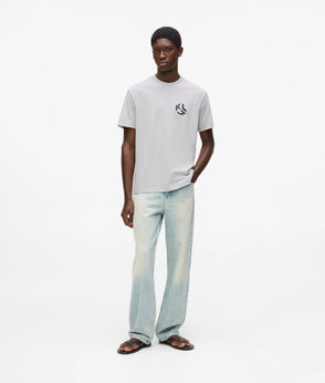 Karl Lagerfeld Vintage Wash Tapered Jeans Vintage Light Blue