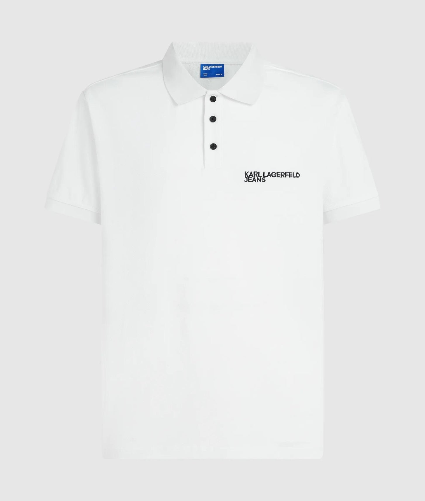 Karl Lagerfeld Logo Polo Shirt White