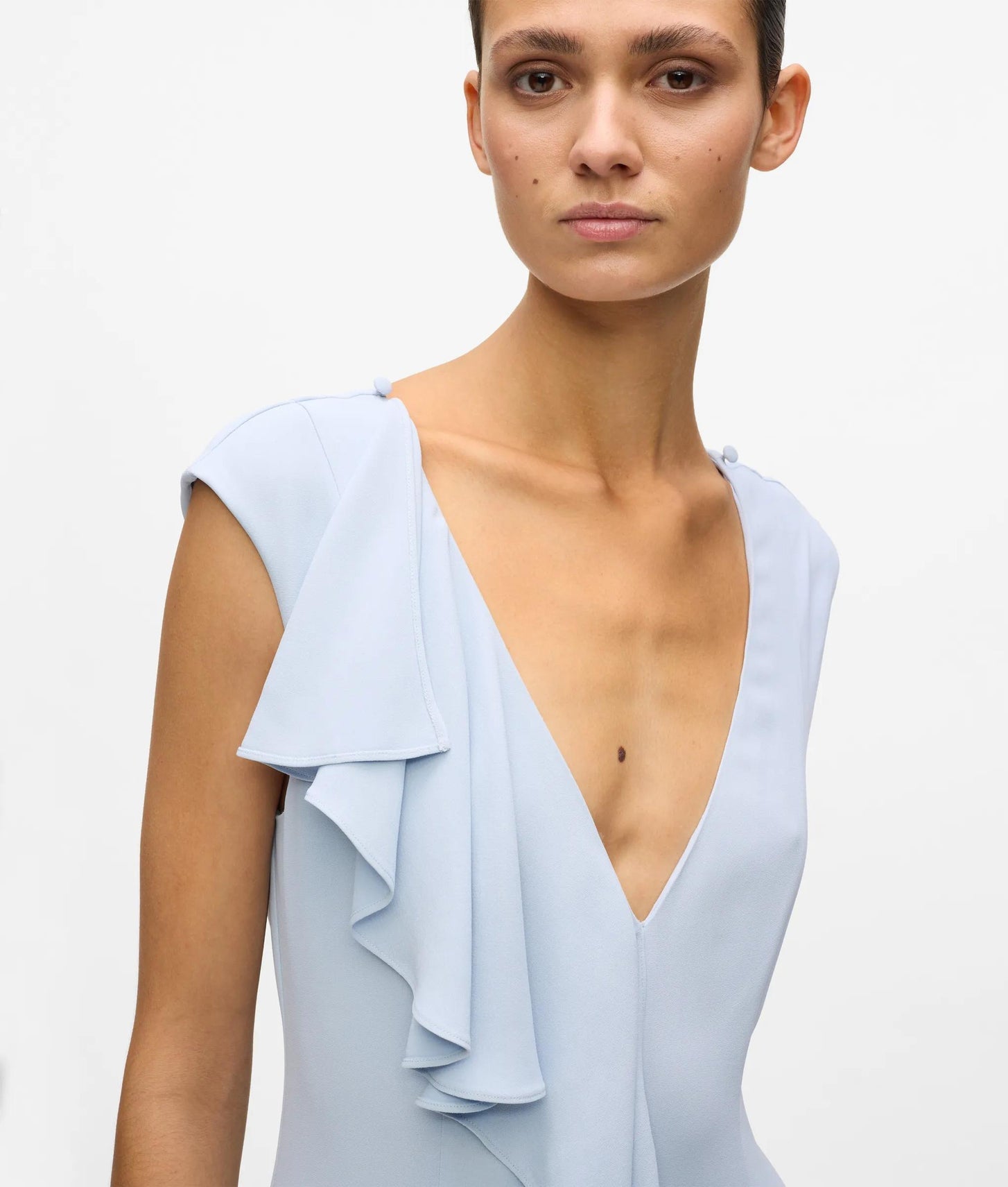 Karl Lagerfeld Ruffle-Detail Dress Kentucky Blue