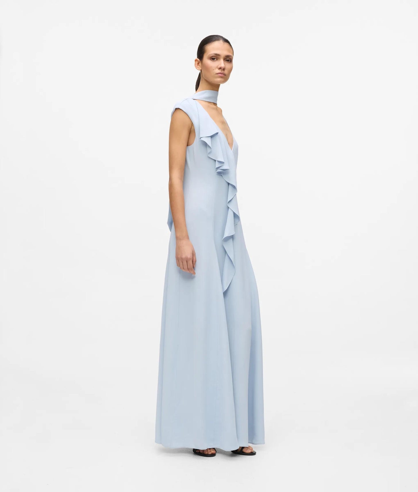 Karl Lagerfeld Ruffle-Detail Dress Kentucky Blue