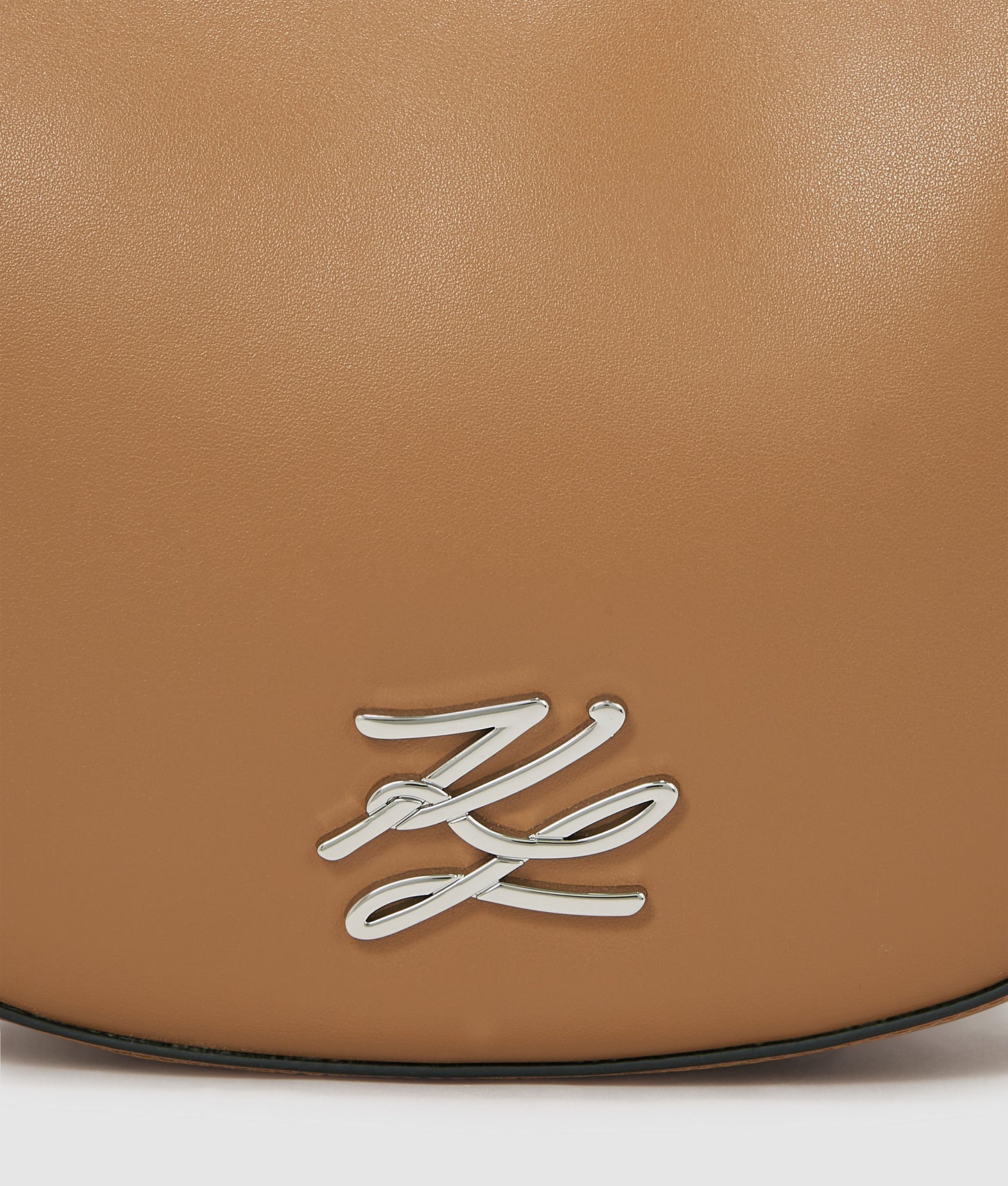 KarlLagerfeld Kautograph Moon Shoulder Bag Caramel