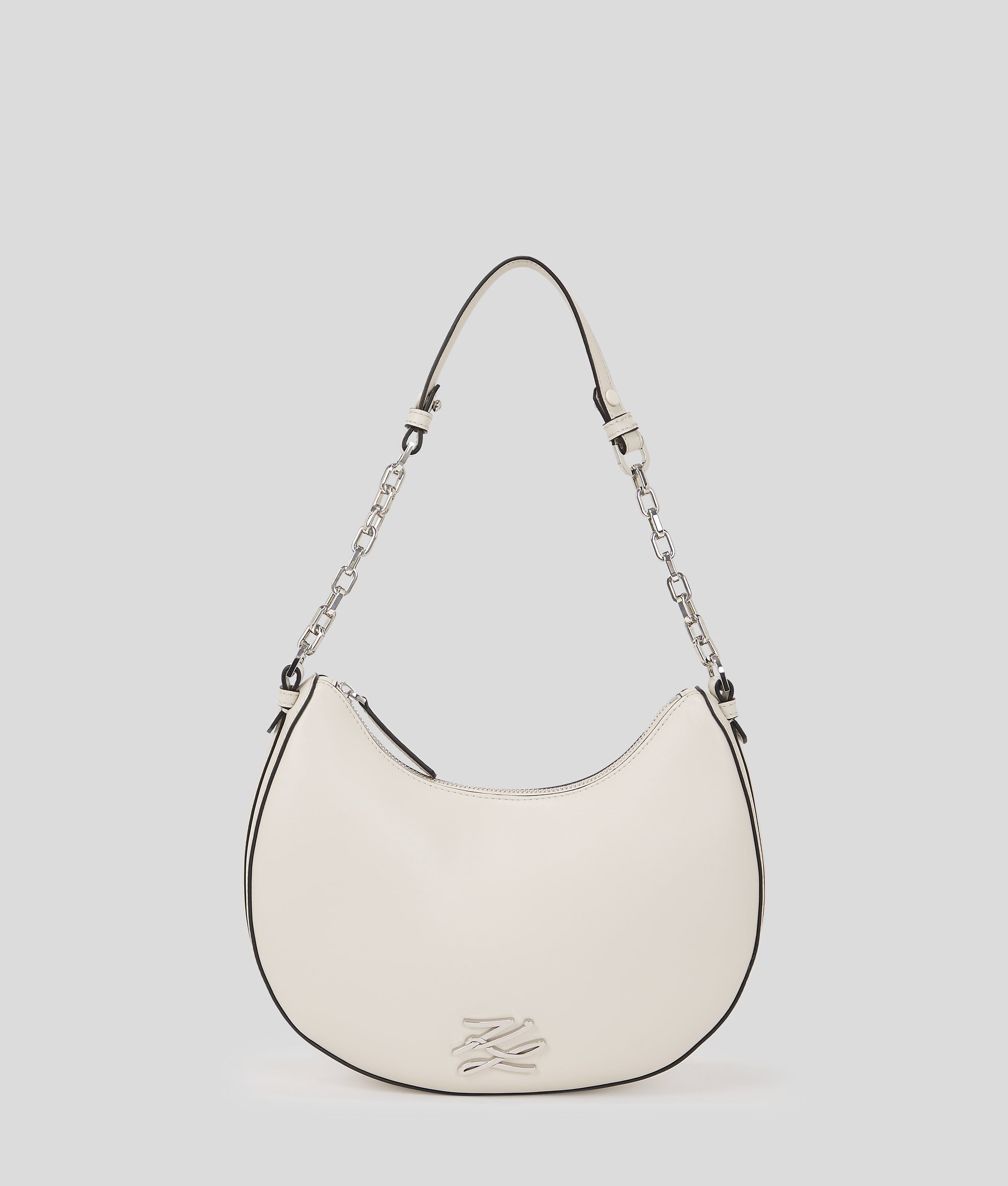 KarlLagerfeld Kautograph Moon Shoulder Bag Cement