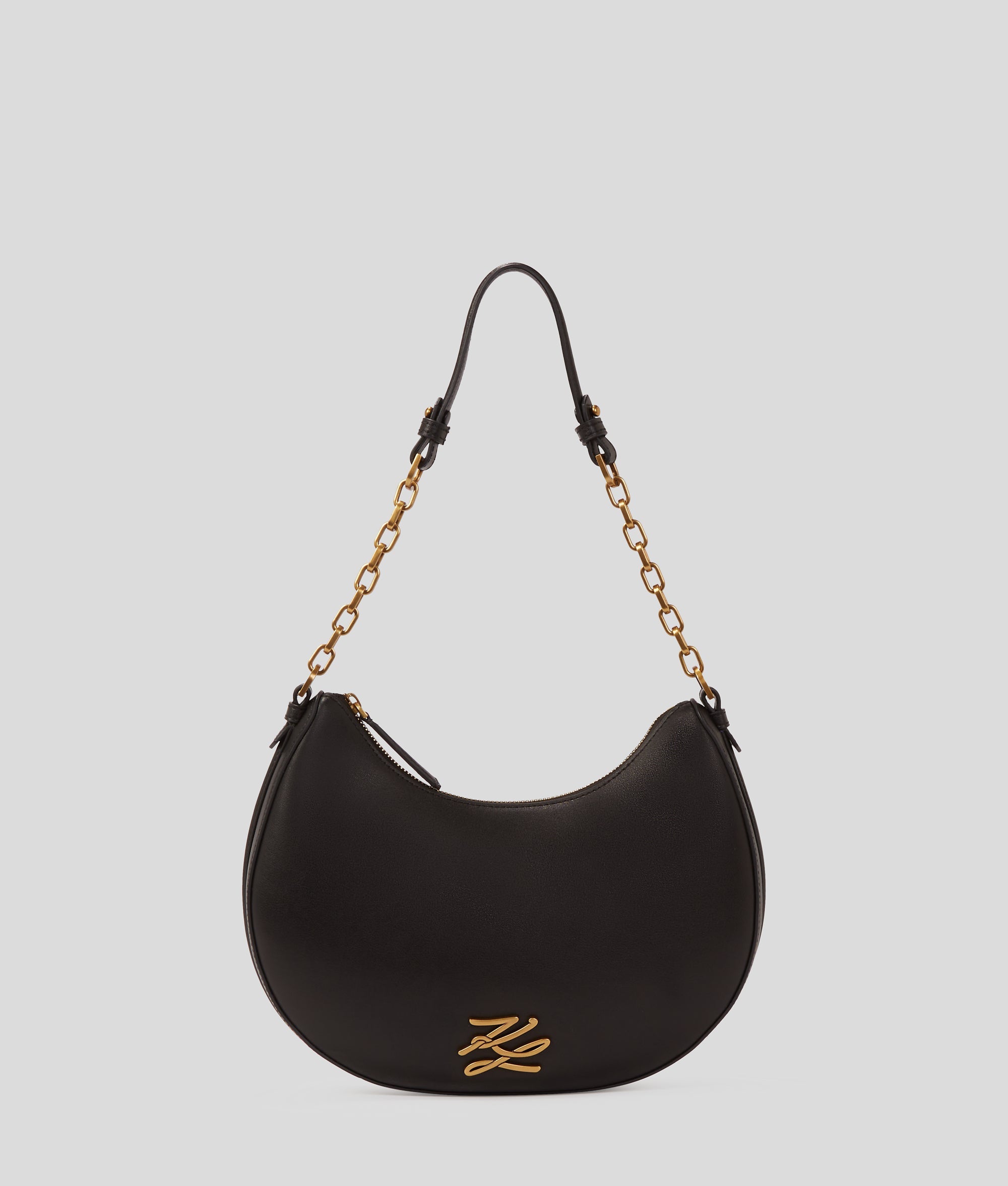 KarlLagerfeld Kautograph Moon Shoulder Bag Black