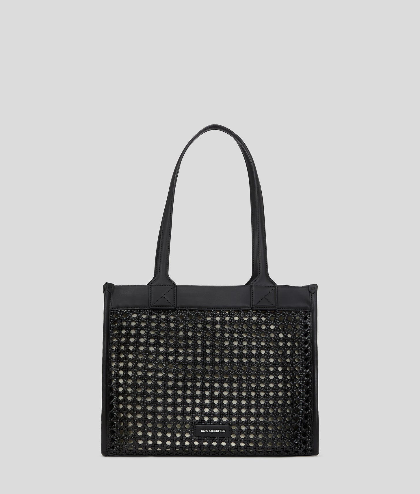 KarlLagerfeld Kskuare Medium Tote Bag Black-Nickel