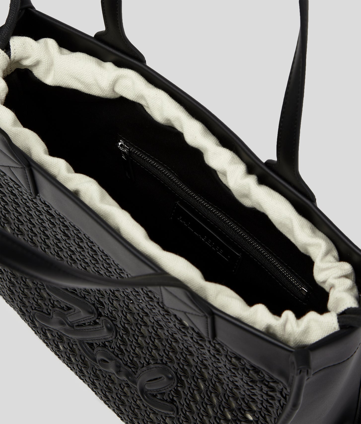 KarlLagerfeld Kskuare Medium Tote Bag Black-Nickel