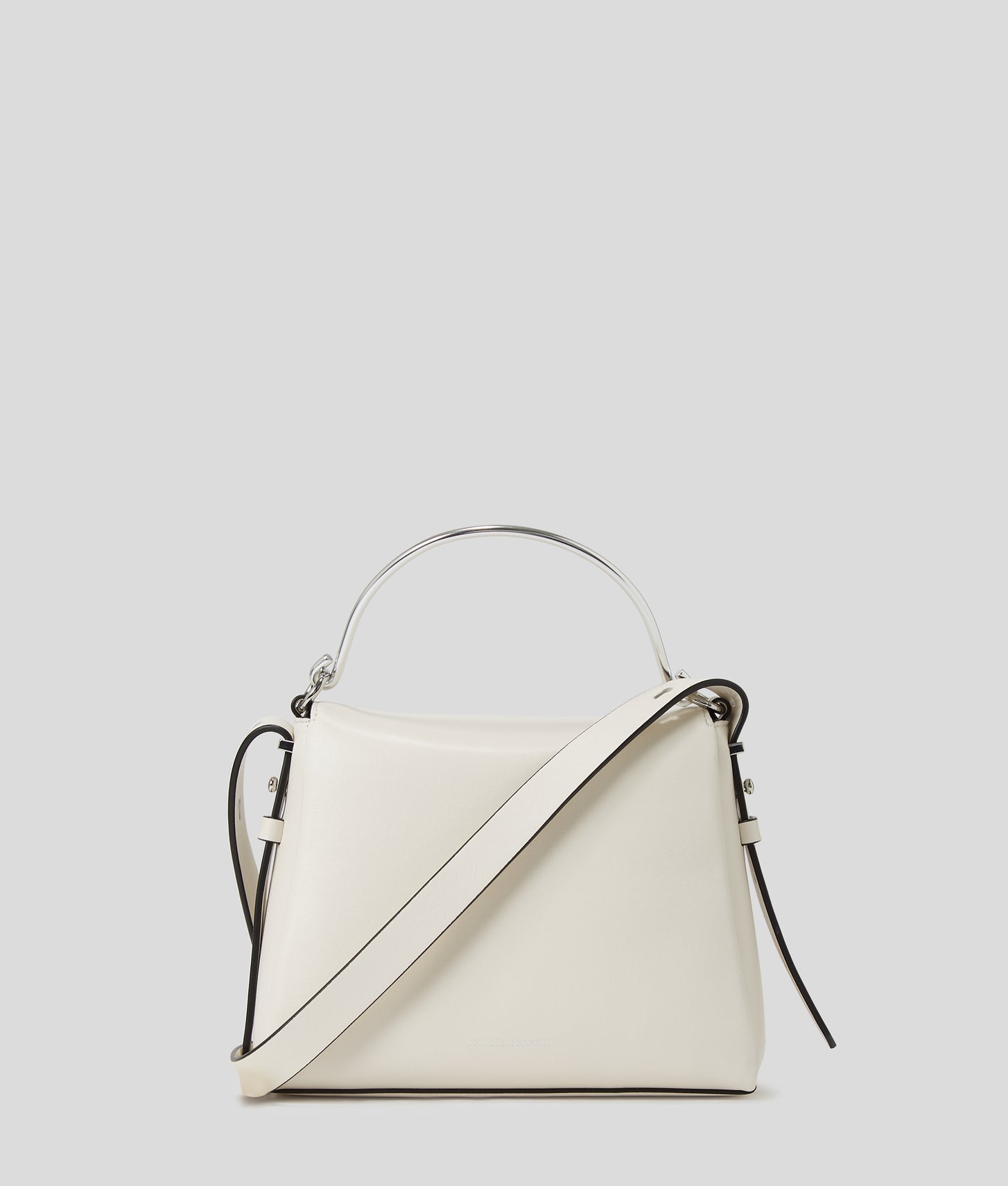 KarlLagerfeld Kl Studio Small Top Handle Bag Off White