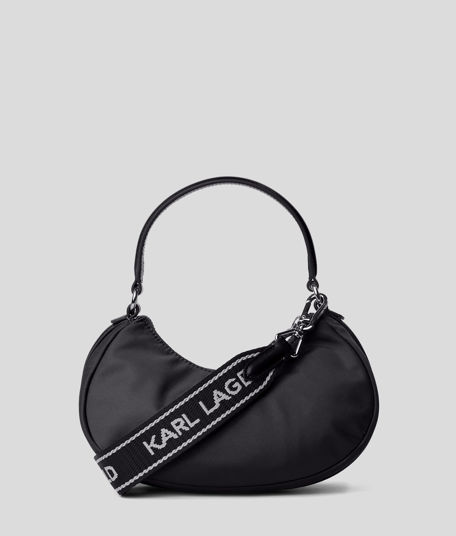 KarlLagerfeld Rue St-Guillaume Moon Crossbody Bag Black