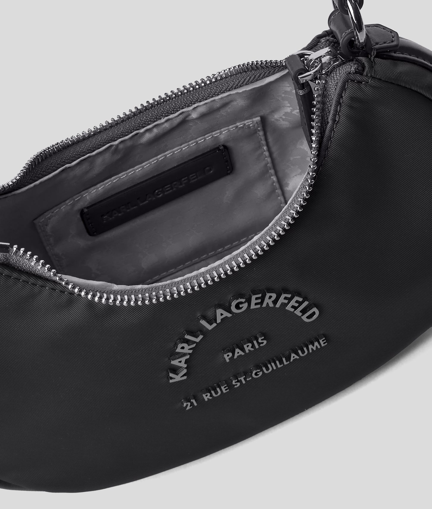 KarlLagerfeld Rue St-Guillaume Moon Crossbody Bag Black