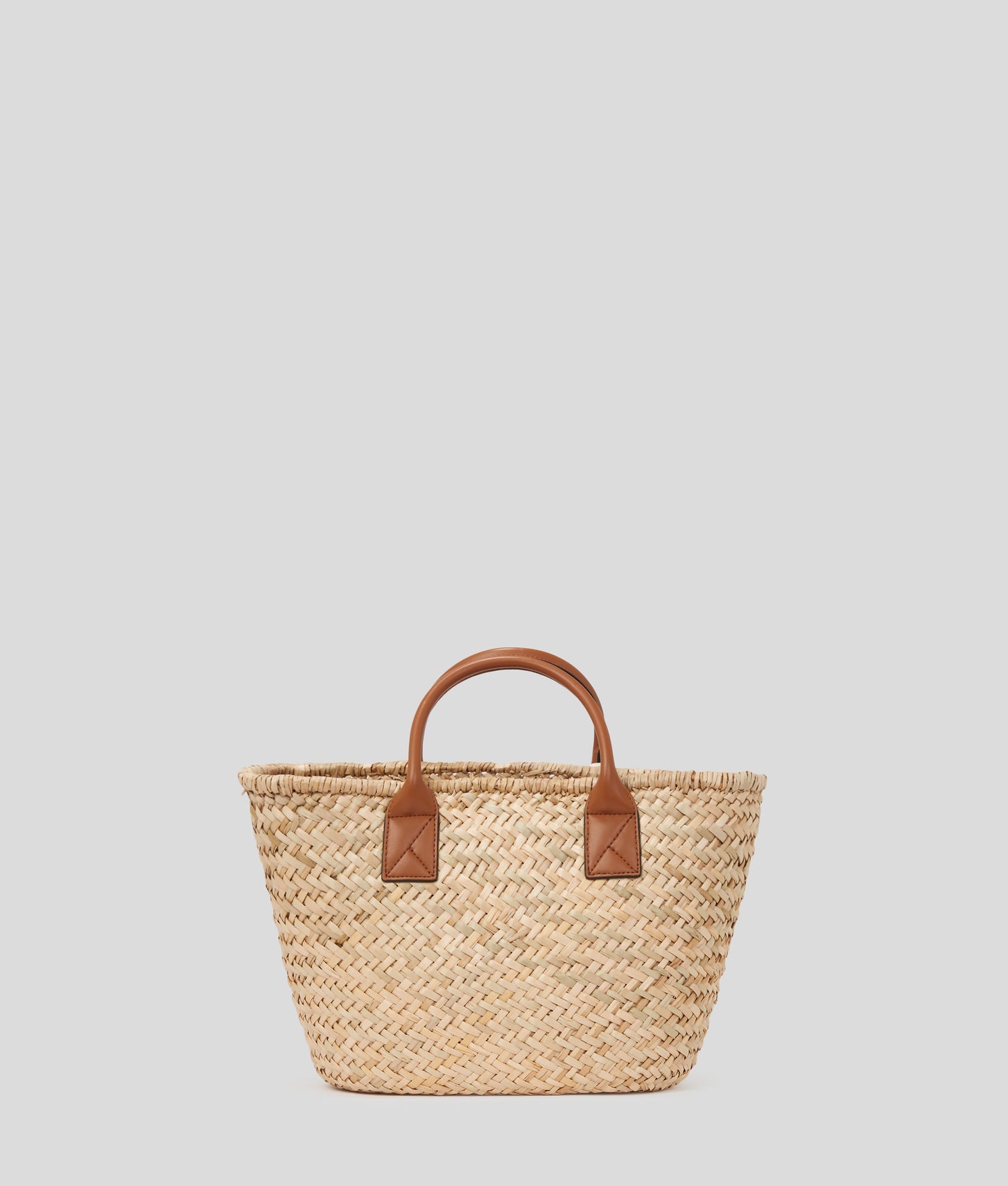 KarlLagerfeld Ksignature Medium Raffia Tote Bag Natural-Tan