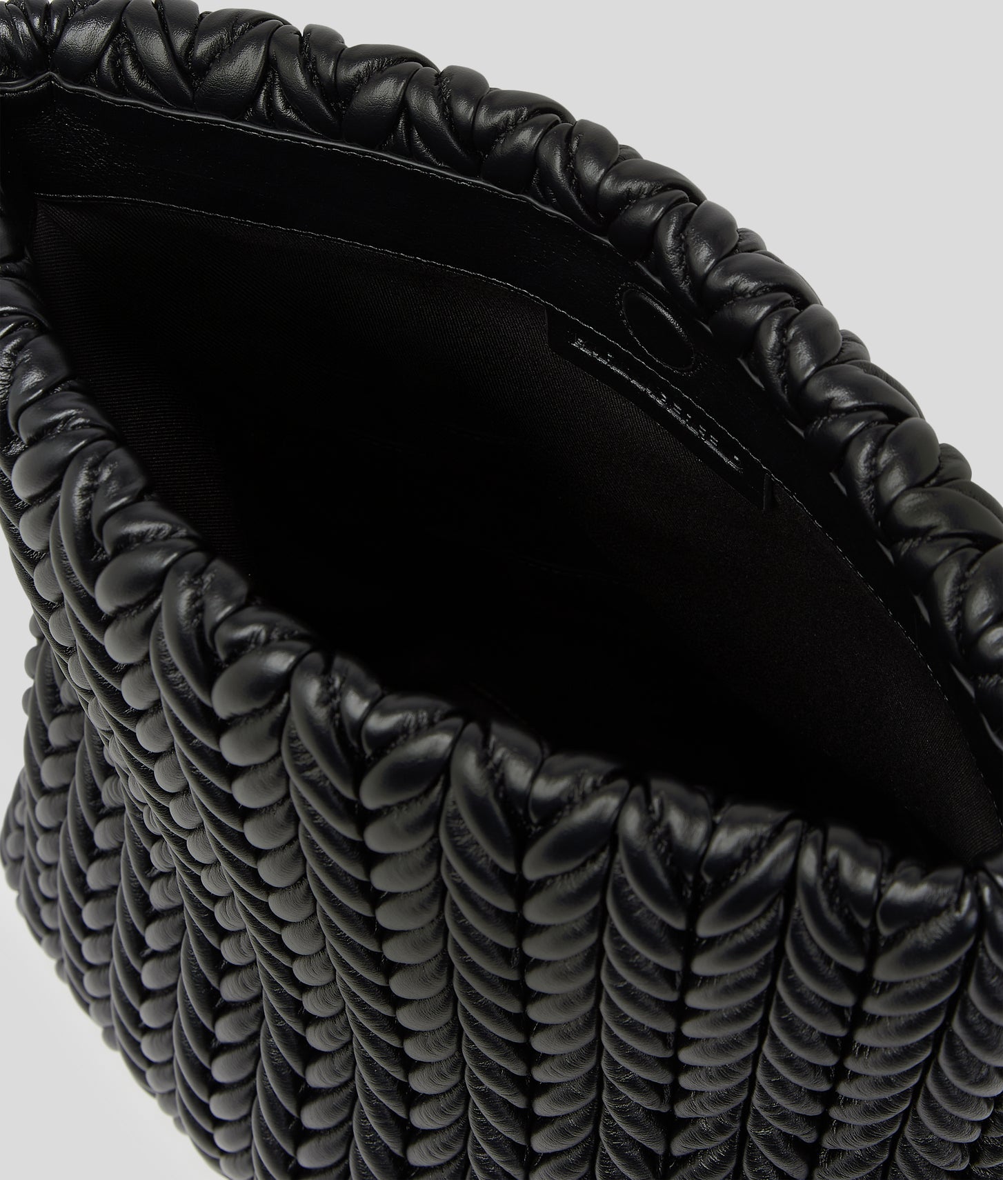 KarlLagerfeld Kweave Large Shoulder Bag Black-Nickel