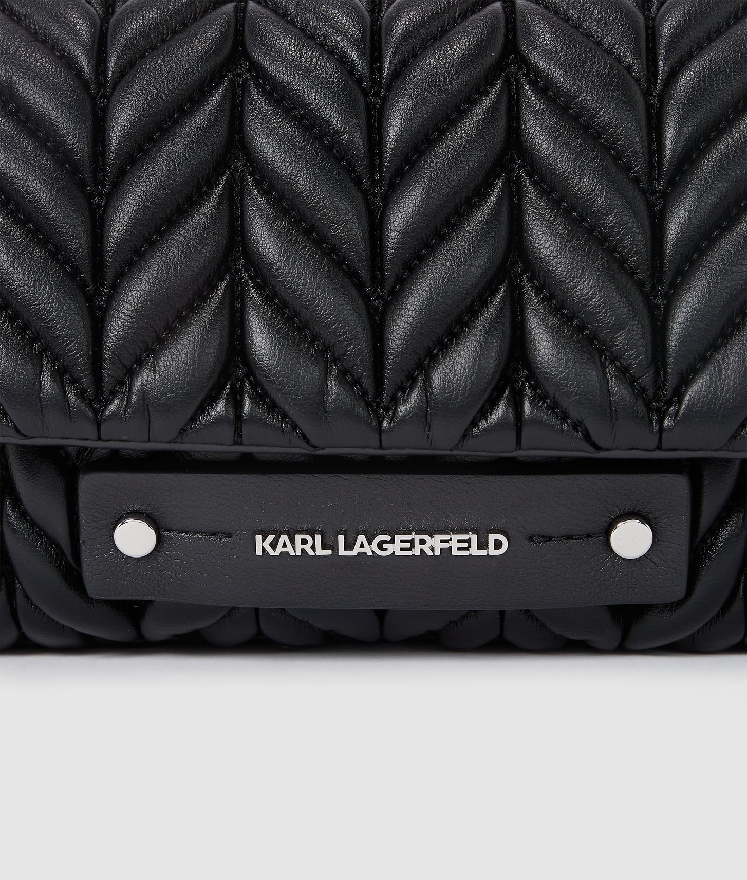 KarlLagerfeld Kweave Crossbody Bag Black-Nickel