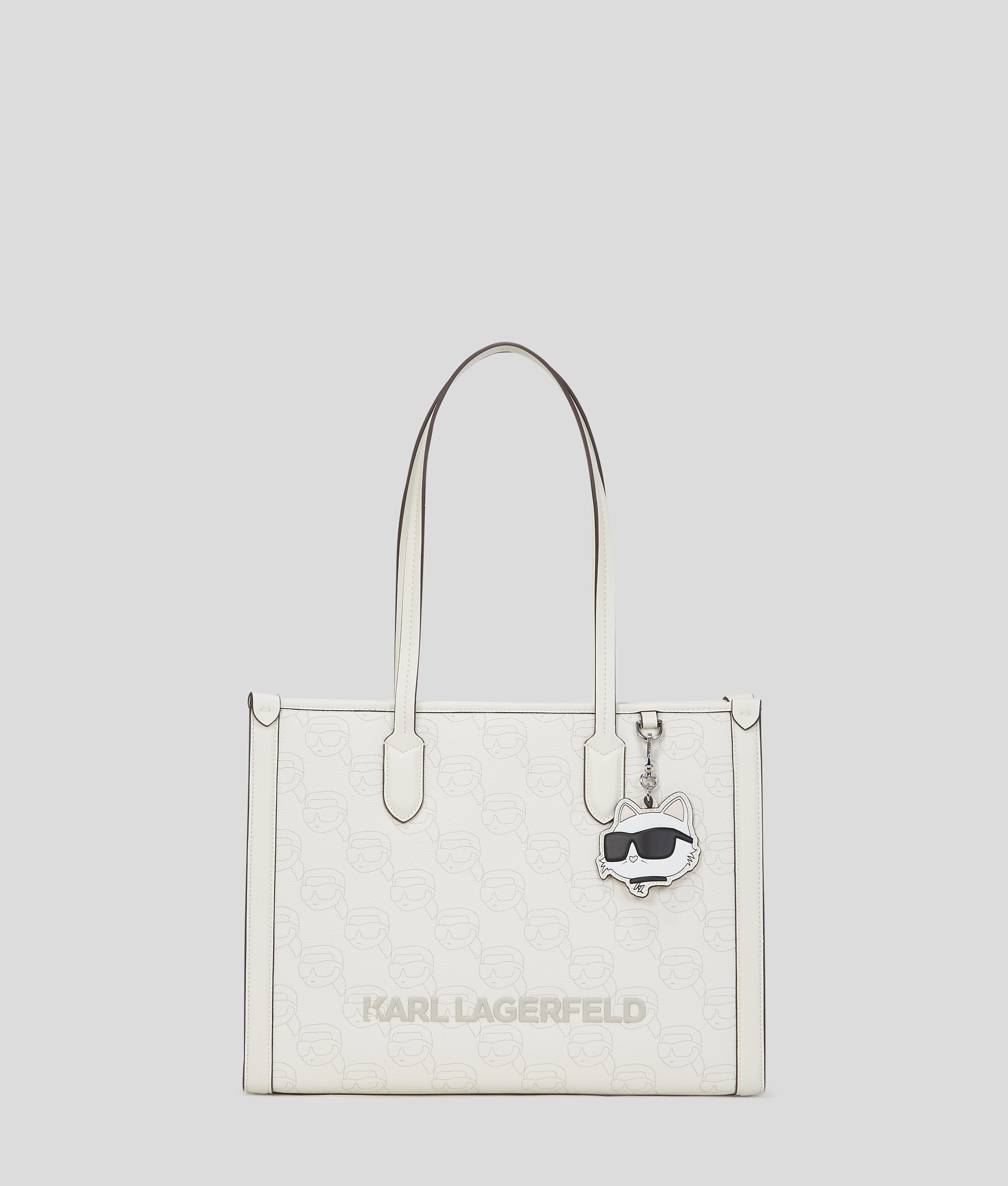 KarlLagerfeld Ikon Medium Tote Bag Off White Nft All Over Print