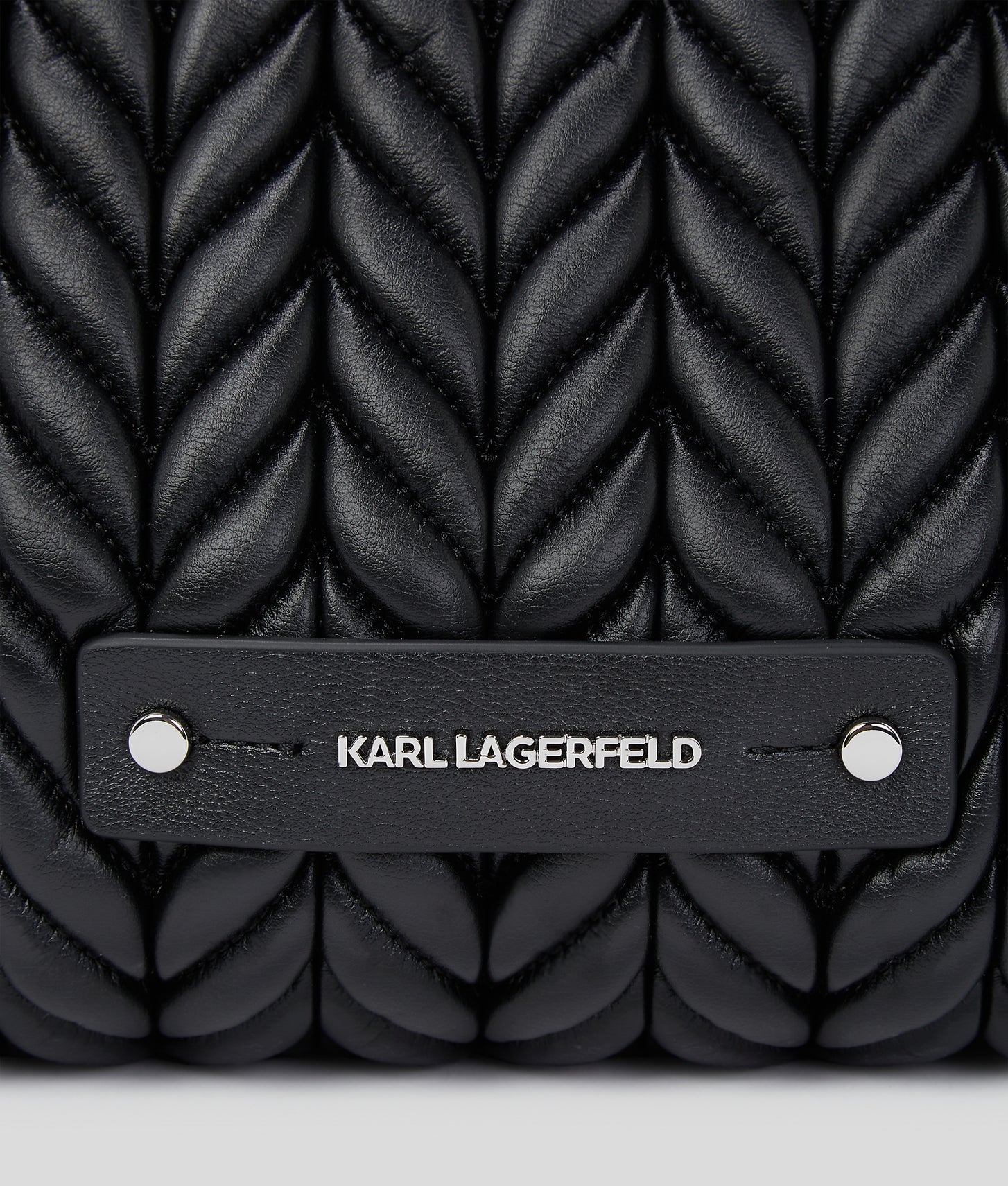 KarlLagerfeld Kweave Large Tote Bag Black-Nickel