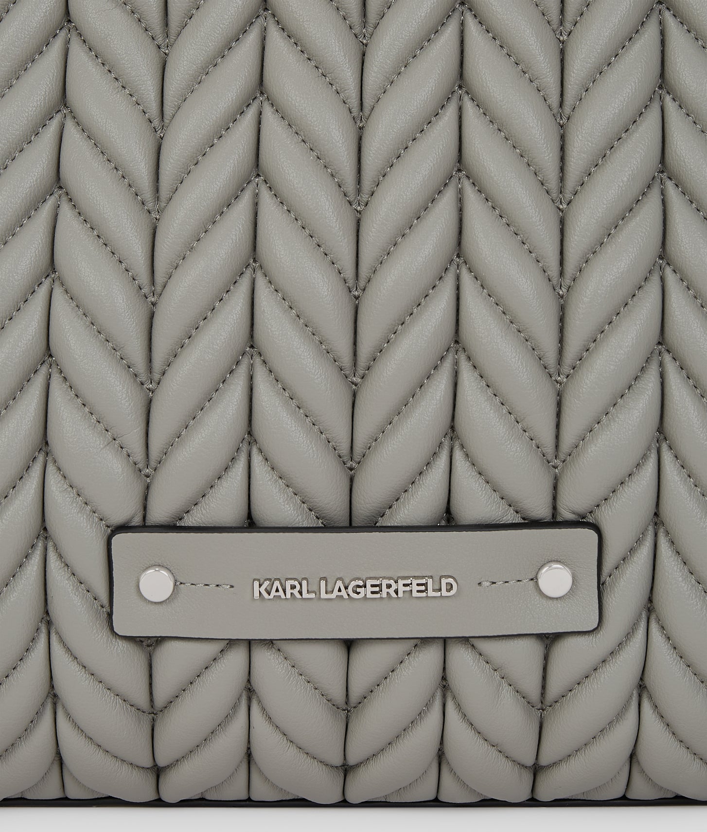 KarlLagerfeld Kweave Large Tote Bag Cloud Grey