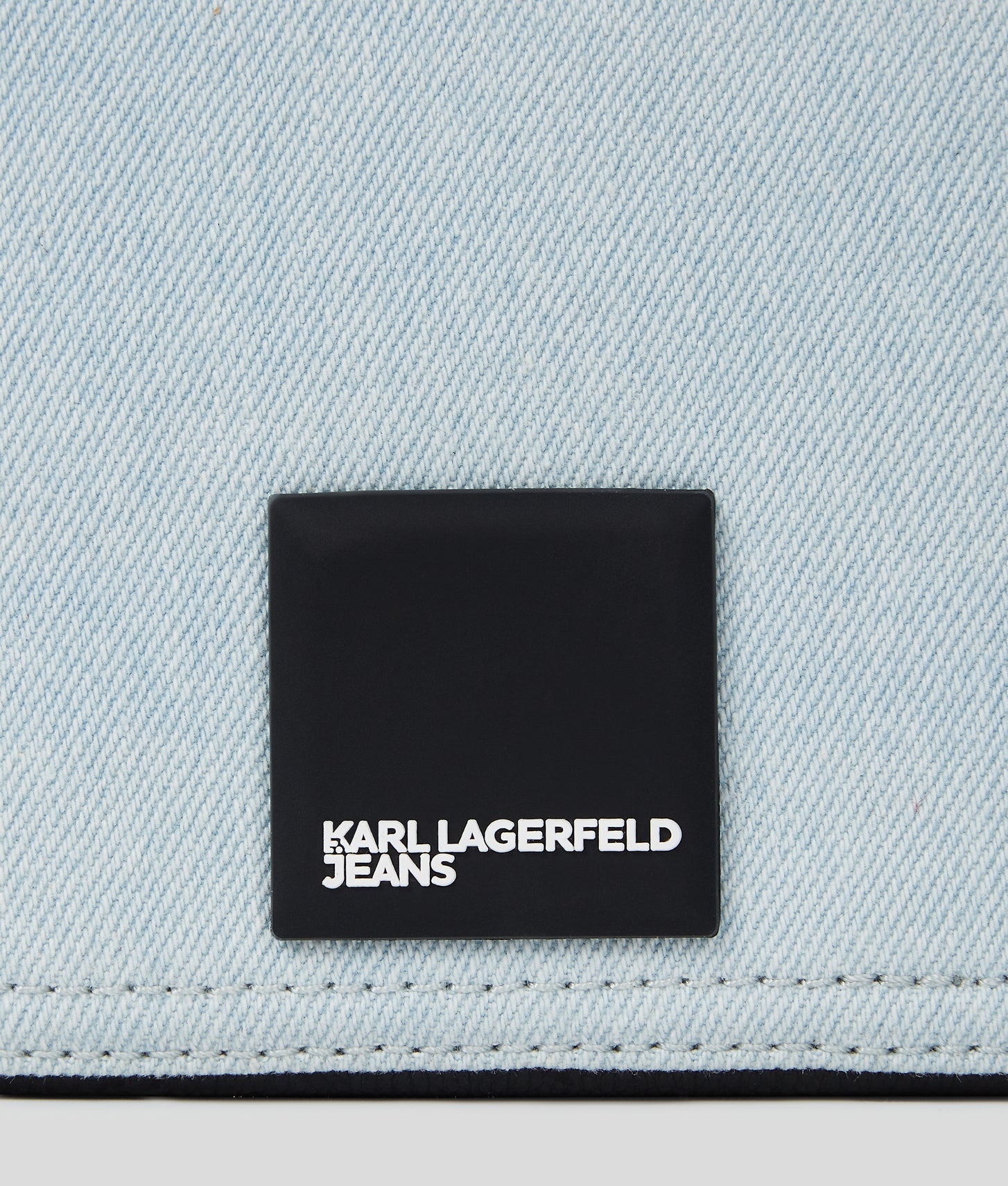 KarlLagerfeld Box Logo Denim Camera Bag Light Blue