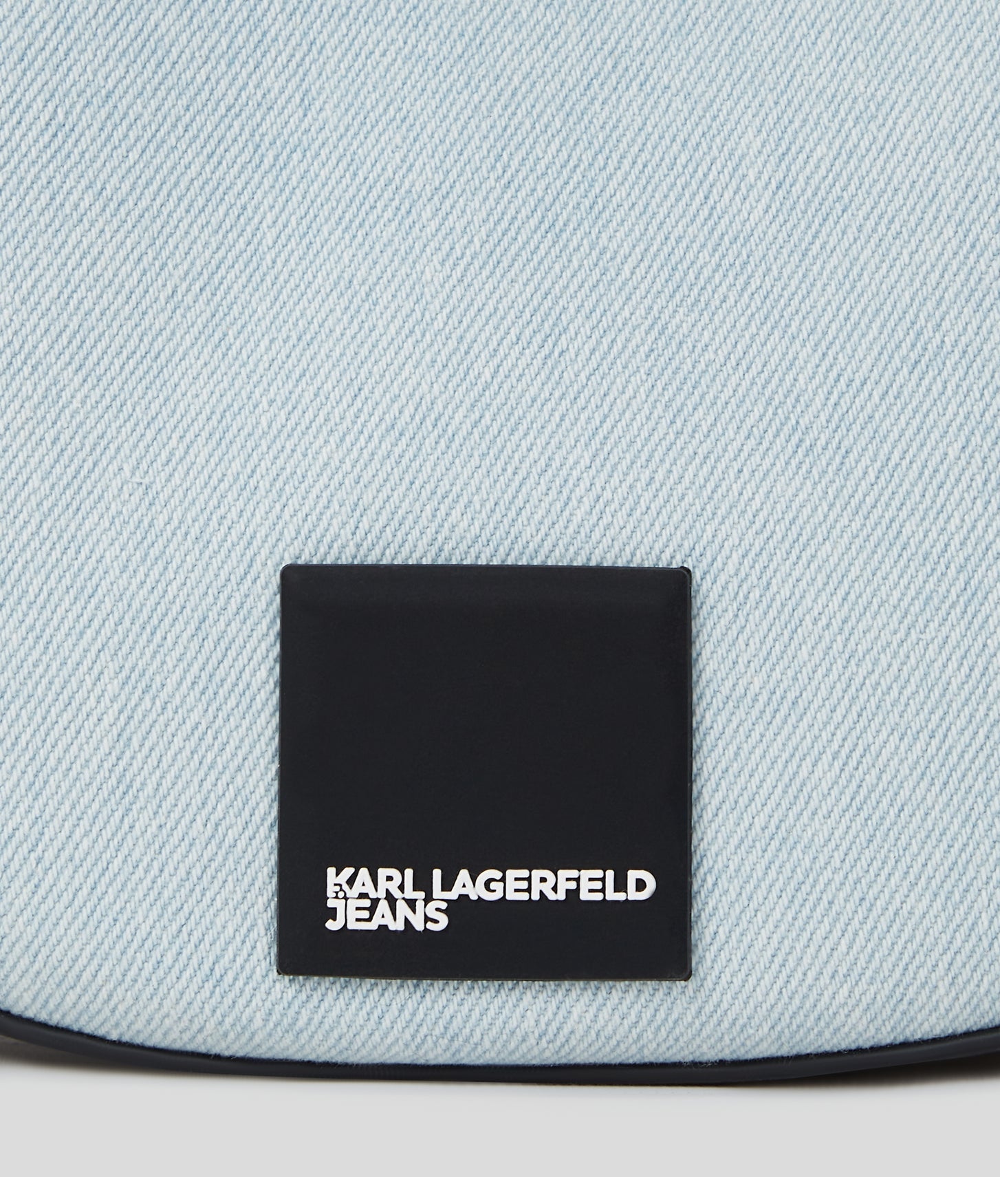 KarlLagerfeld Box Logo Half-Moon Shoulder Bag Light Blue