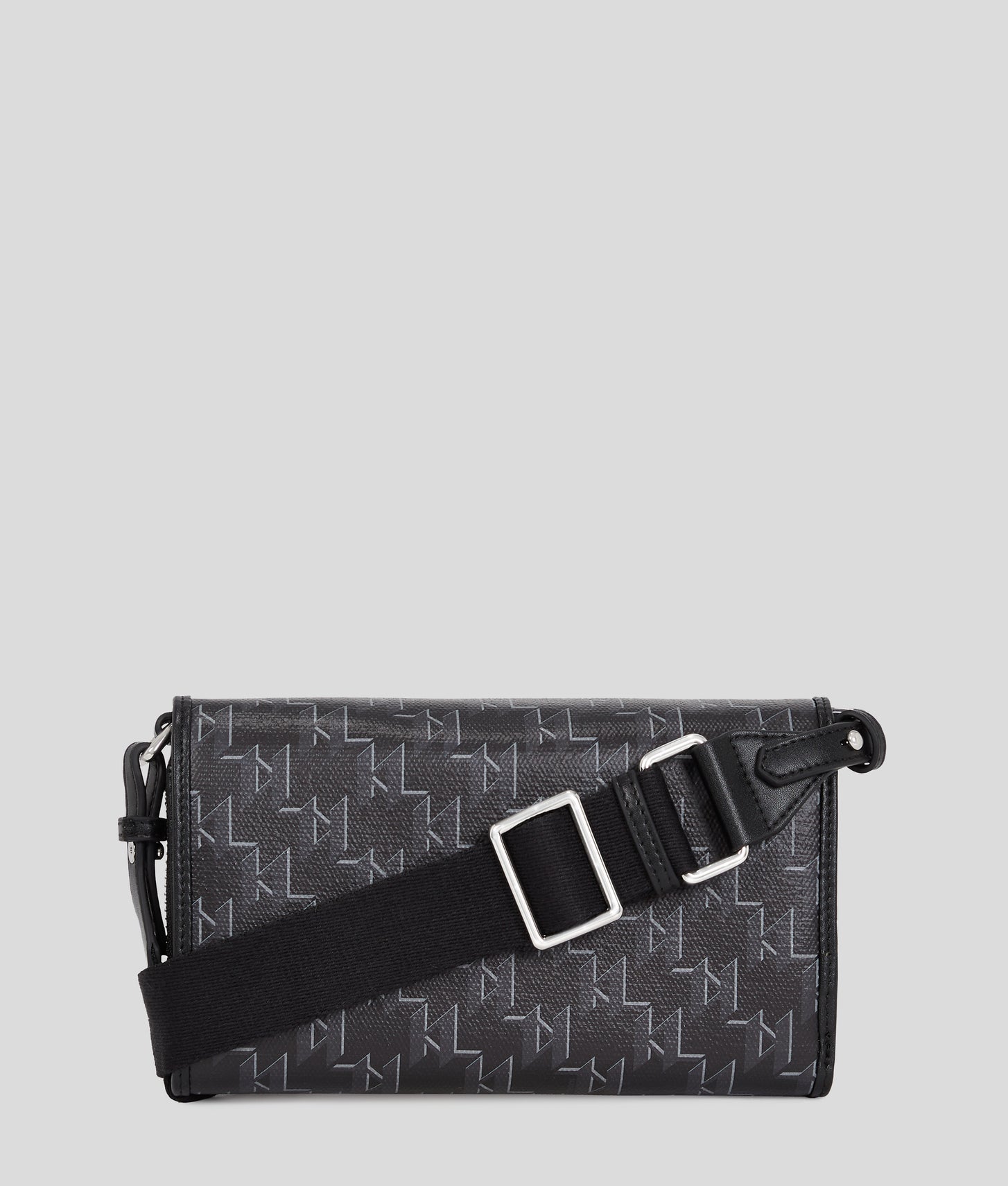 KarlLagerfeld Kvoyage Crossbody Wallet Black Monogram