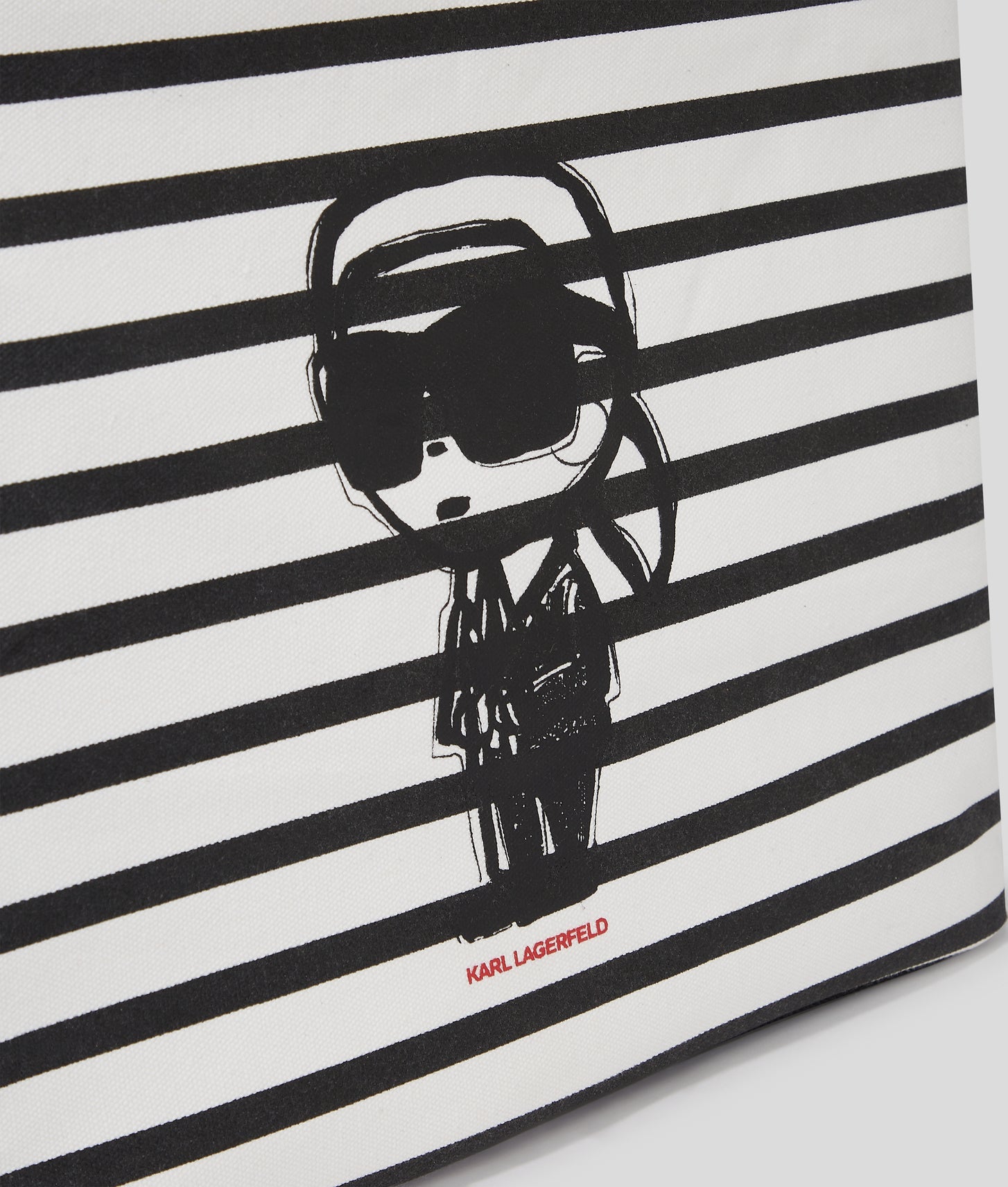 KarlLagerfeld Ikon Striped Shopper Black-White Stripe
