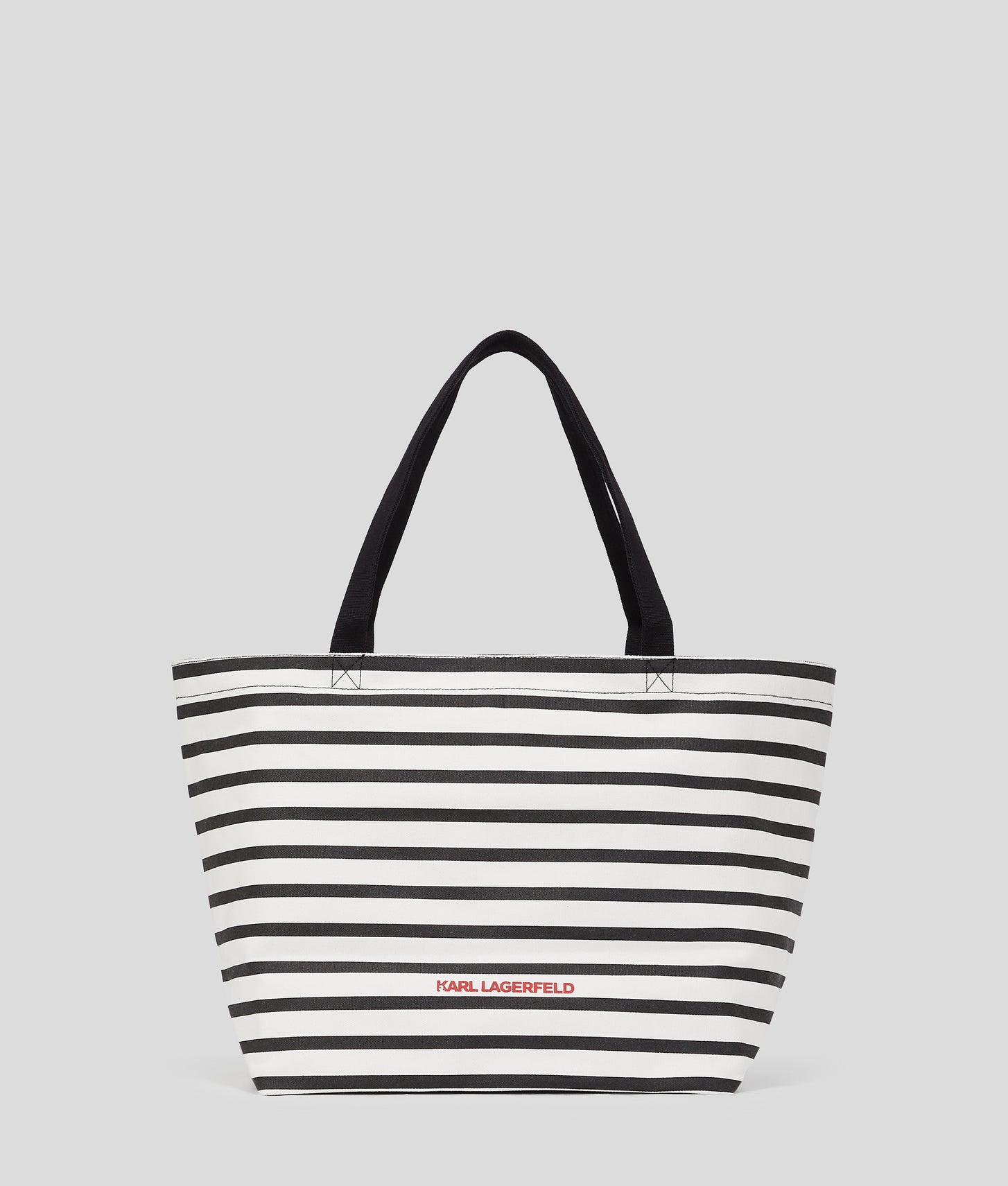 KarlLagerfeld Ikon Striped Shopper Black-White Stripe