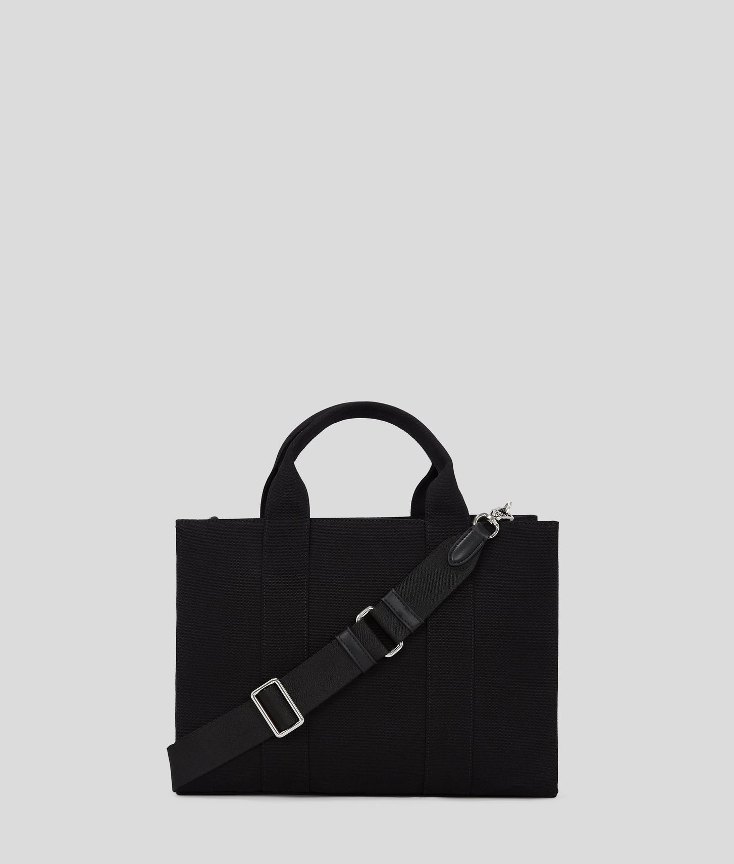 KarlLagerfeld Ikon Aquarelle Canvas Tote Bag Black
