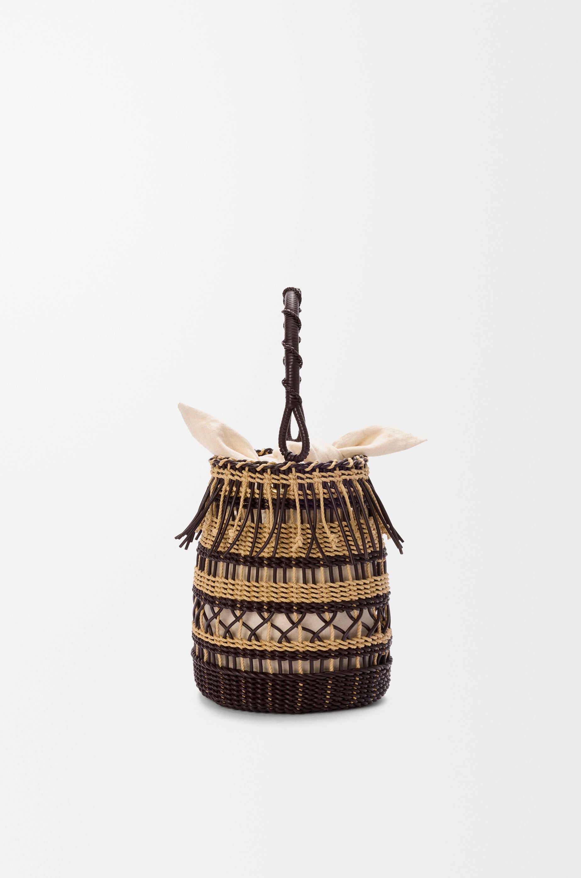Loewe Bucket in cord and leather
