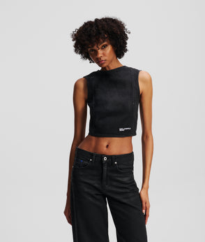 KarlLagerfeld Klj Box Logo Half-Moon Shoulder Bag Black