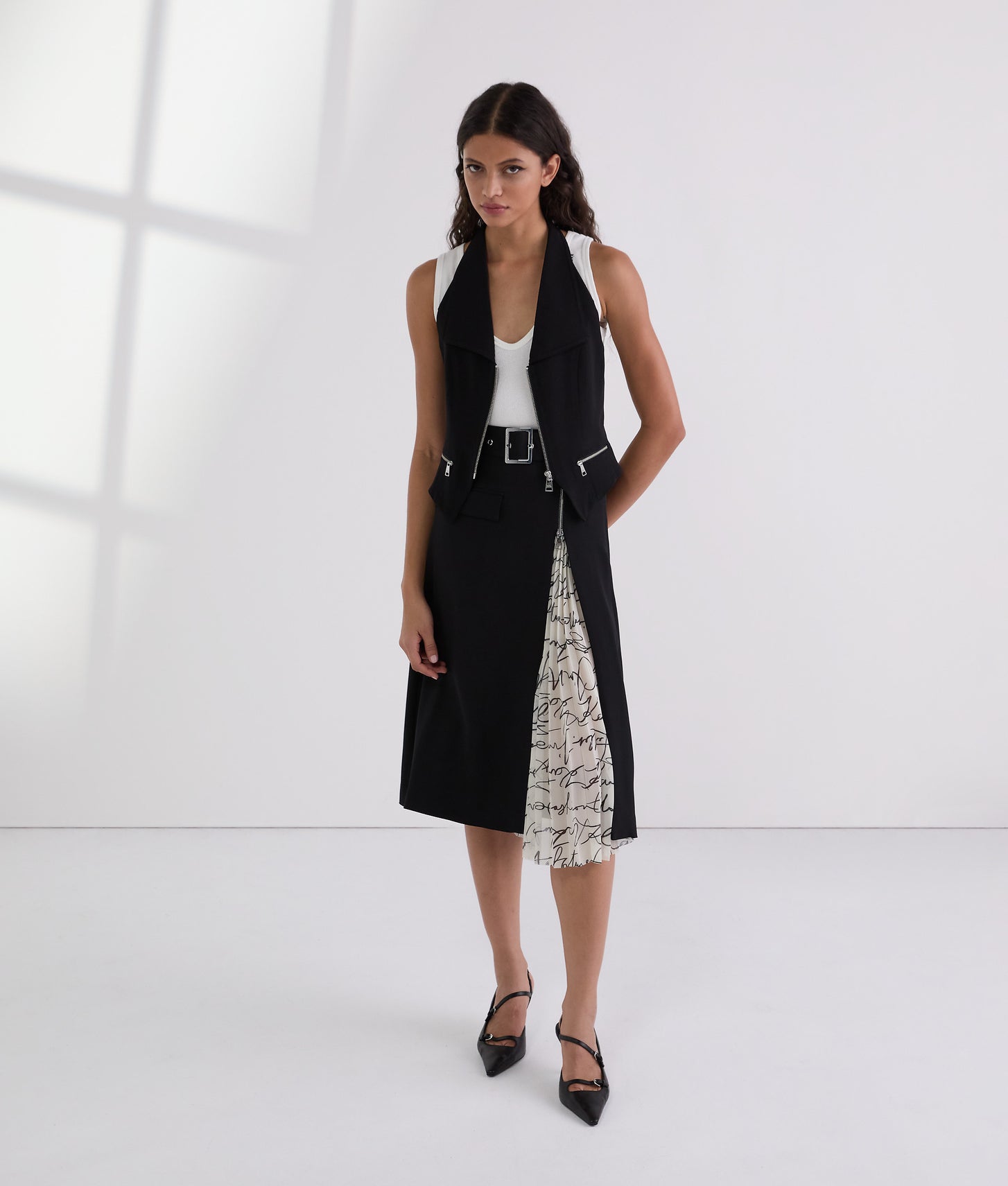 Karl Lagerfeld Halterneck Waistcoat Black