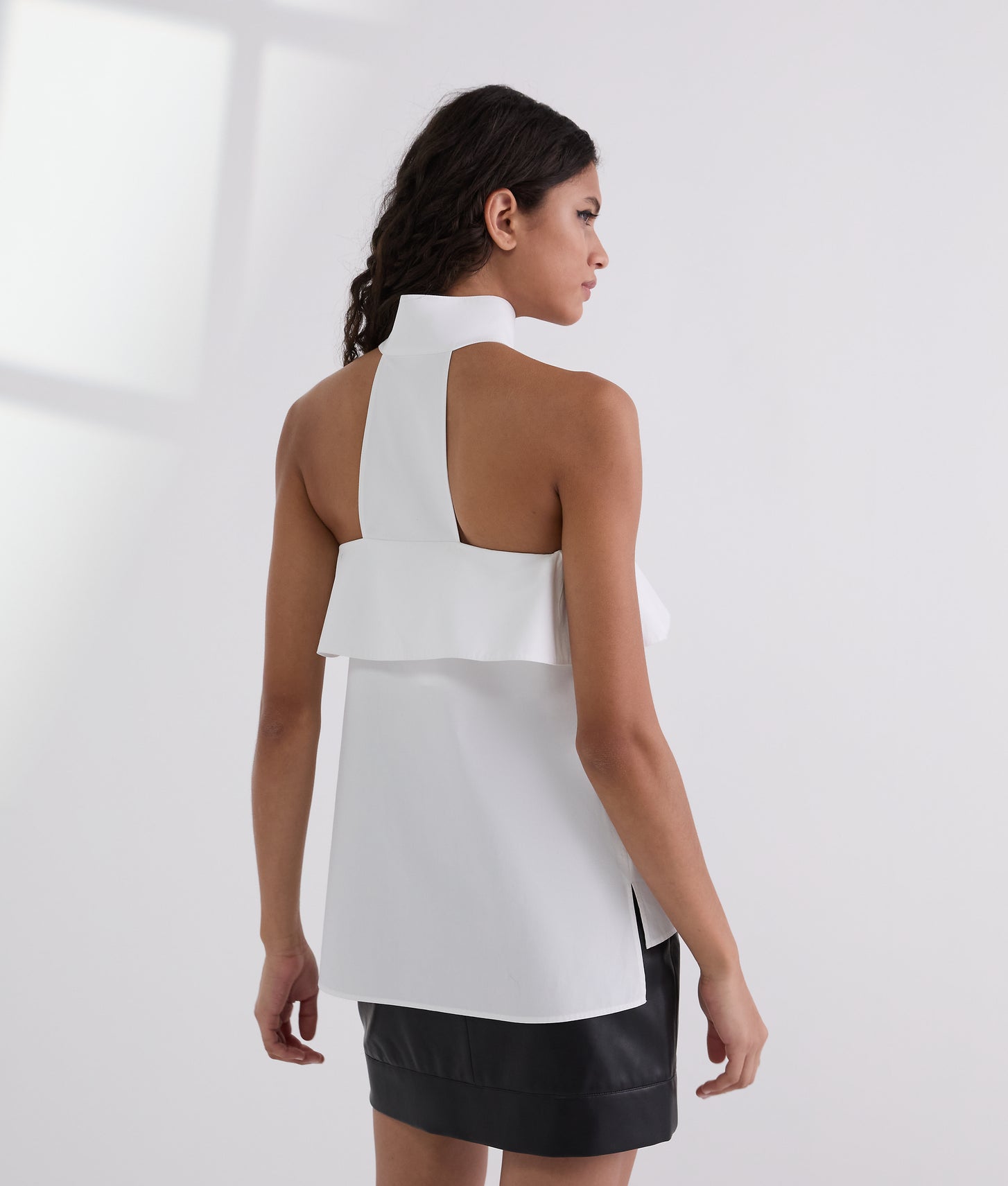 Karl Lagerfeld Strapless Poplin Shirt White