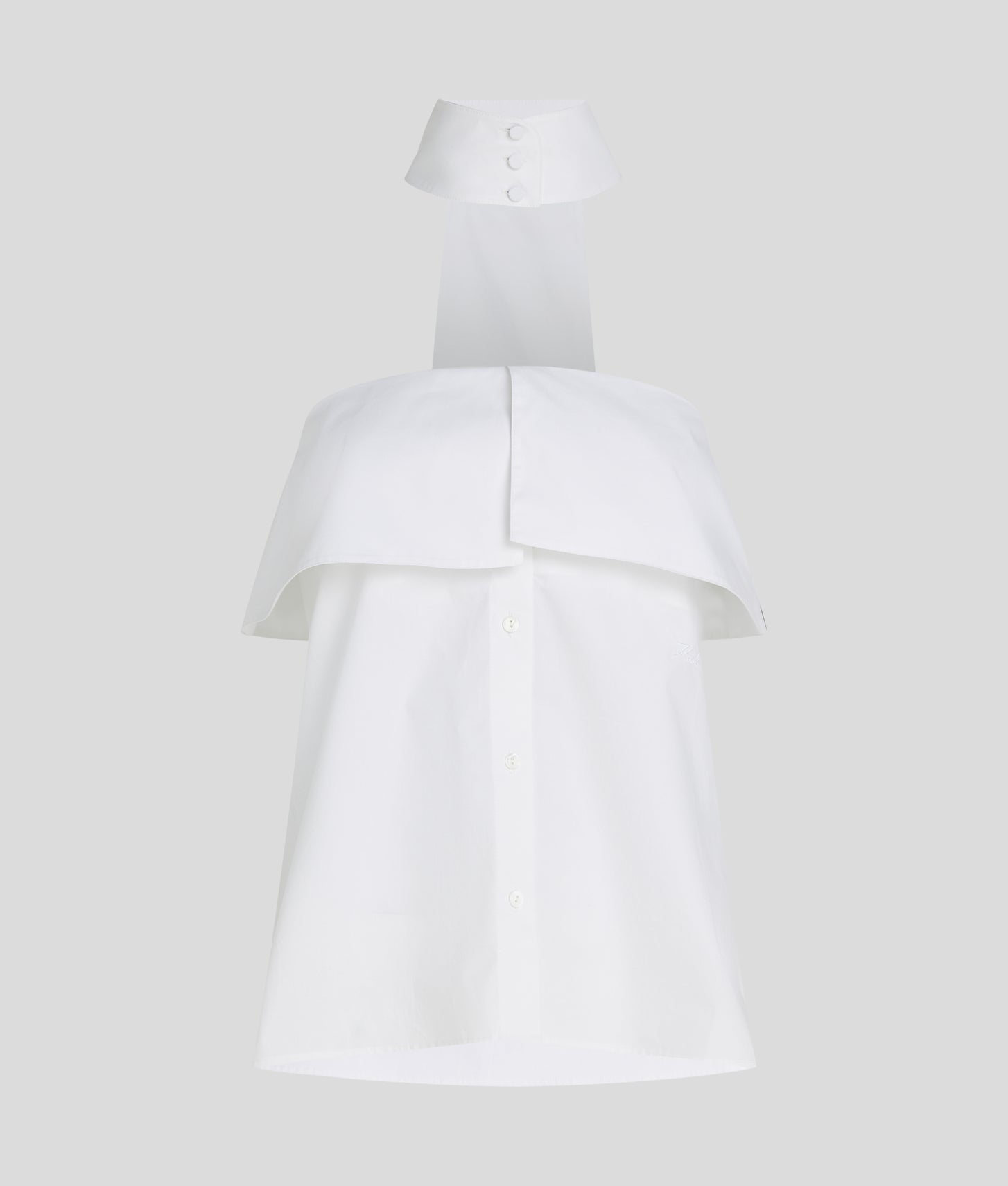 Karl Lagerfeld Strapless Poplin Shirt White