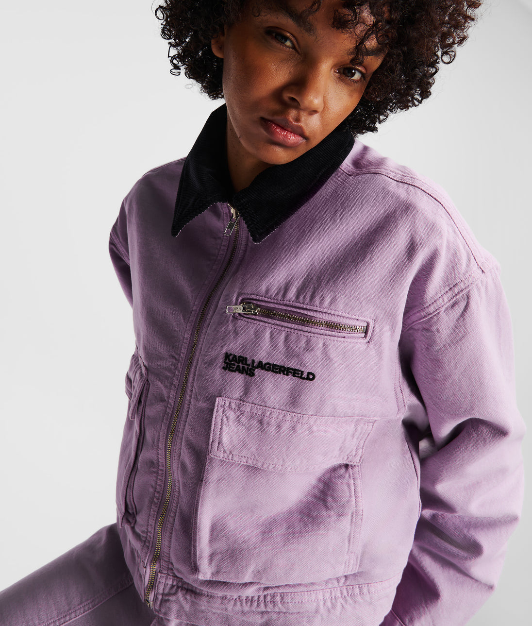 KarlLagerfeld Sunglasses Denim Top-Handle Bag Tinted Visual Washed Blue