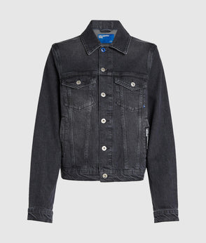Karl Lagerfeld Denim Lace-Up Mini Skirt Washed Black
