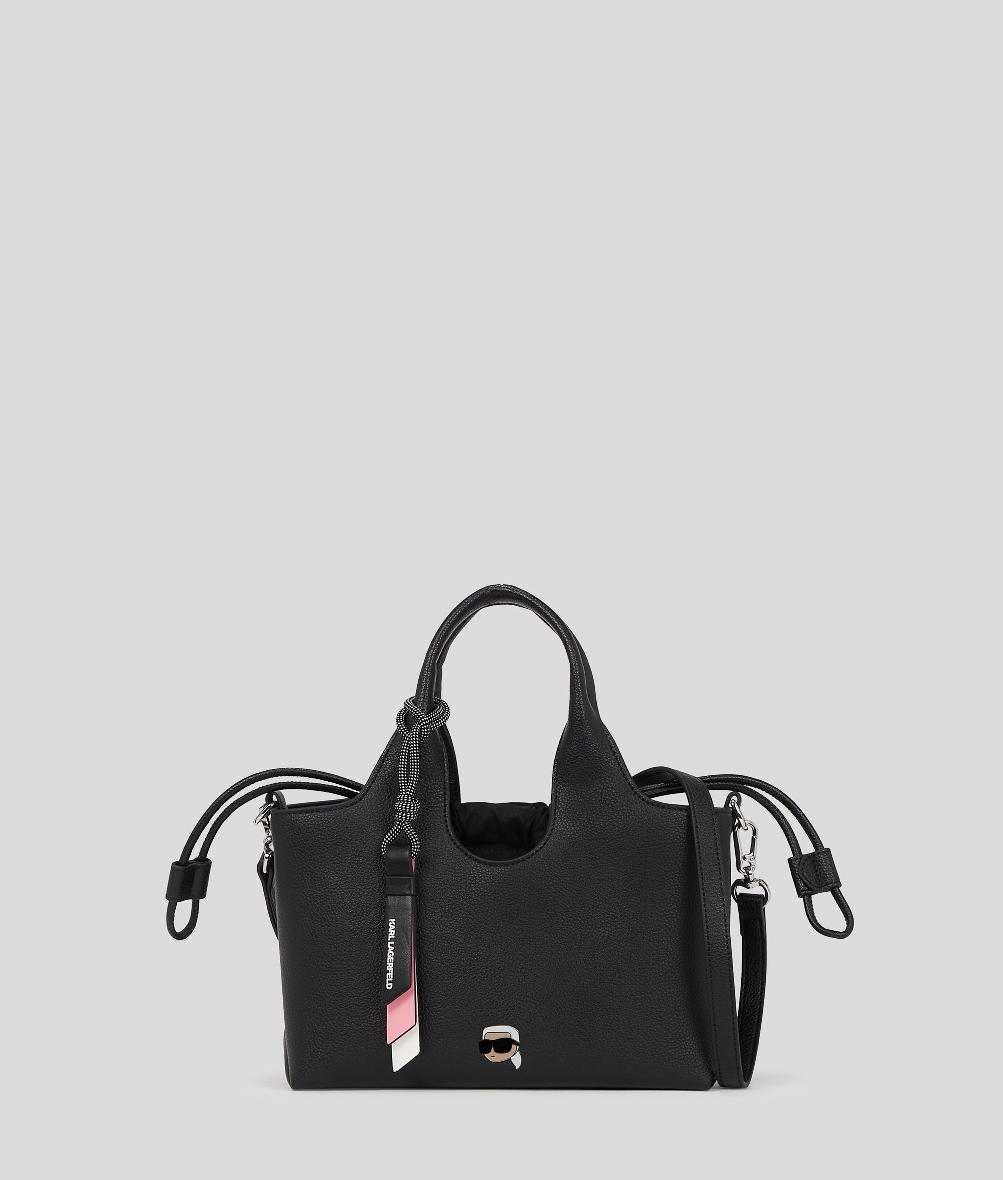 KarlLagerfeld Ikon Small Grainy Tote Bag Black