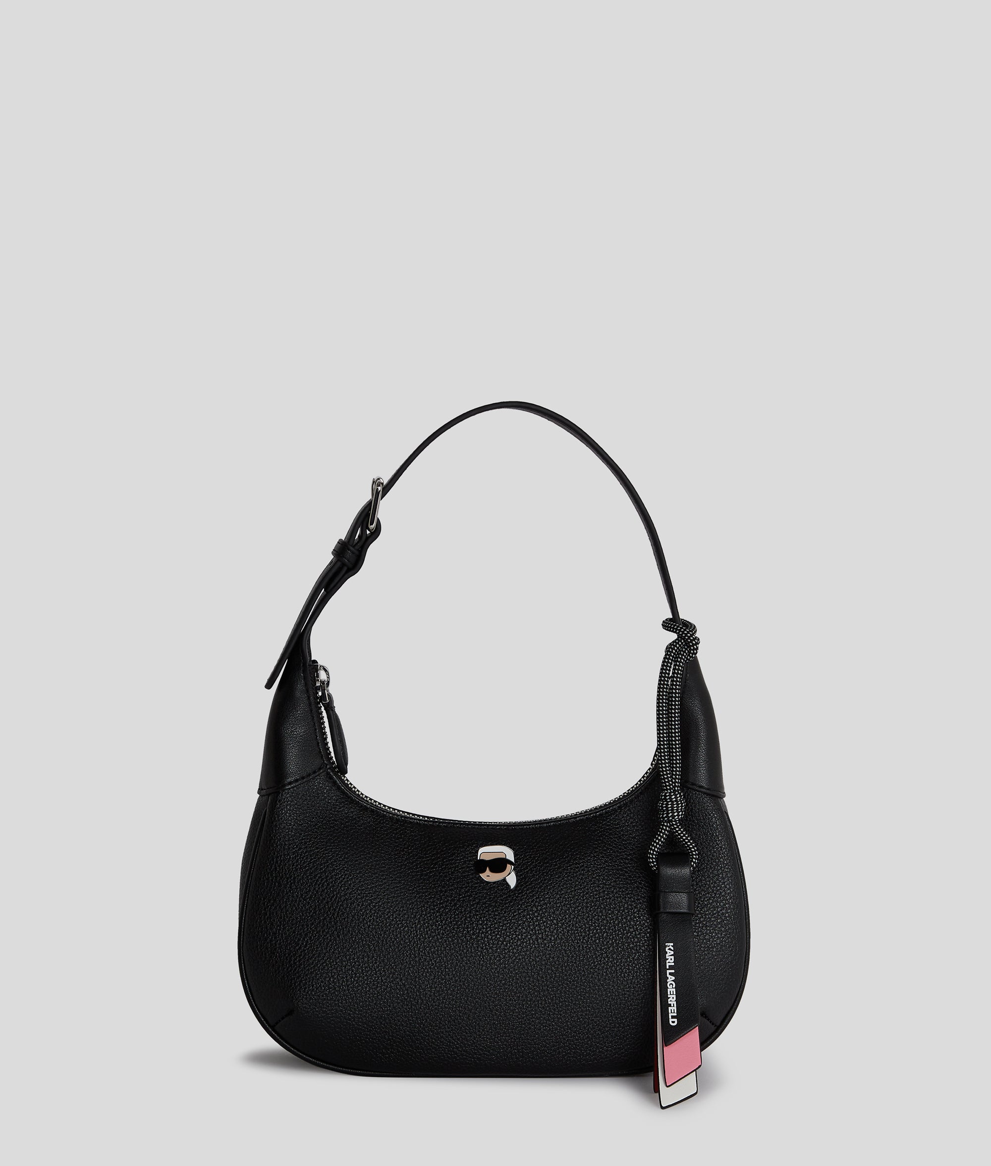 KarlLagerfeld Ikon Grainy Shoulder Bag Black