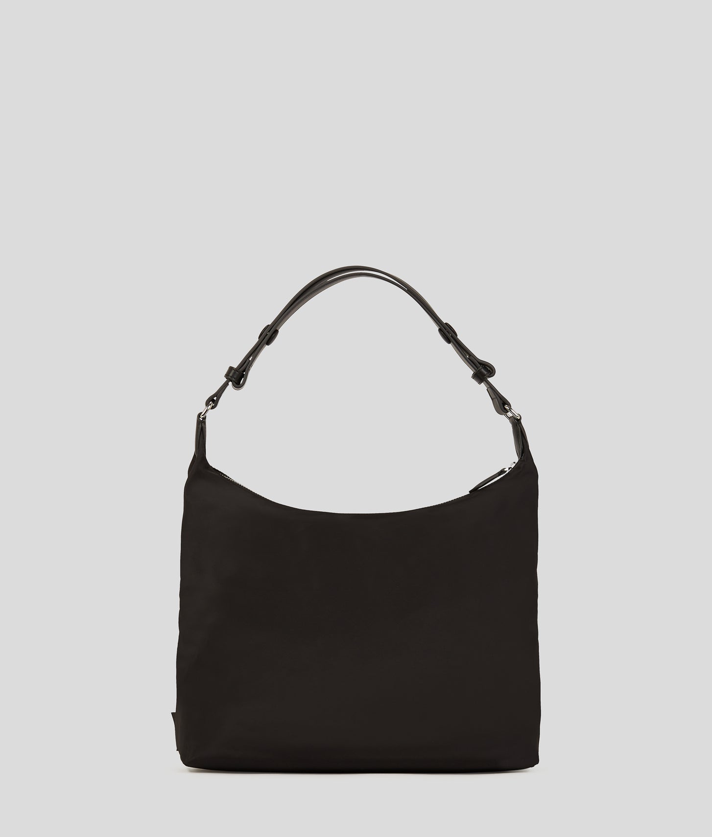 KarlLagerfeld Ikon Nylon Hobo Bag Black