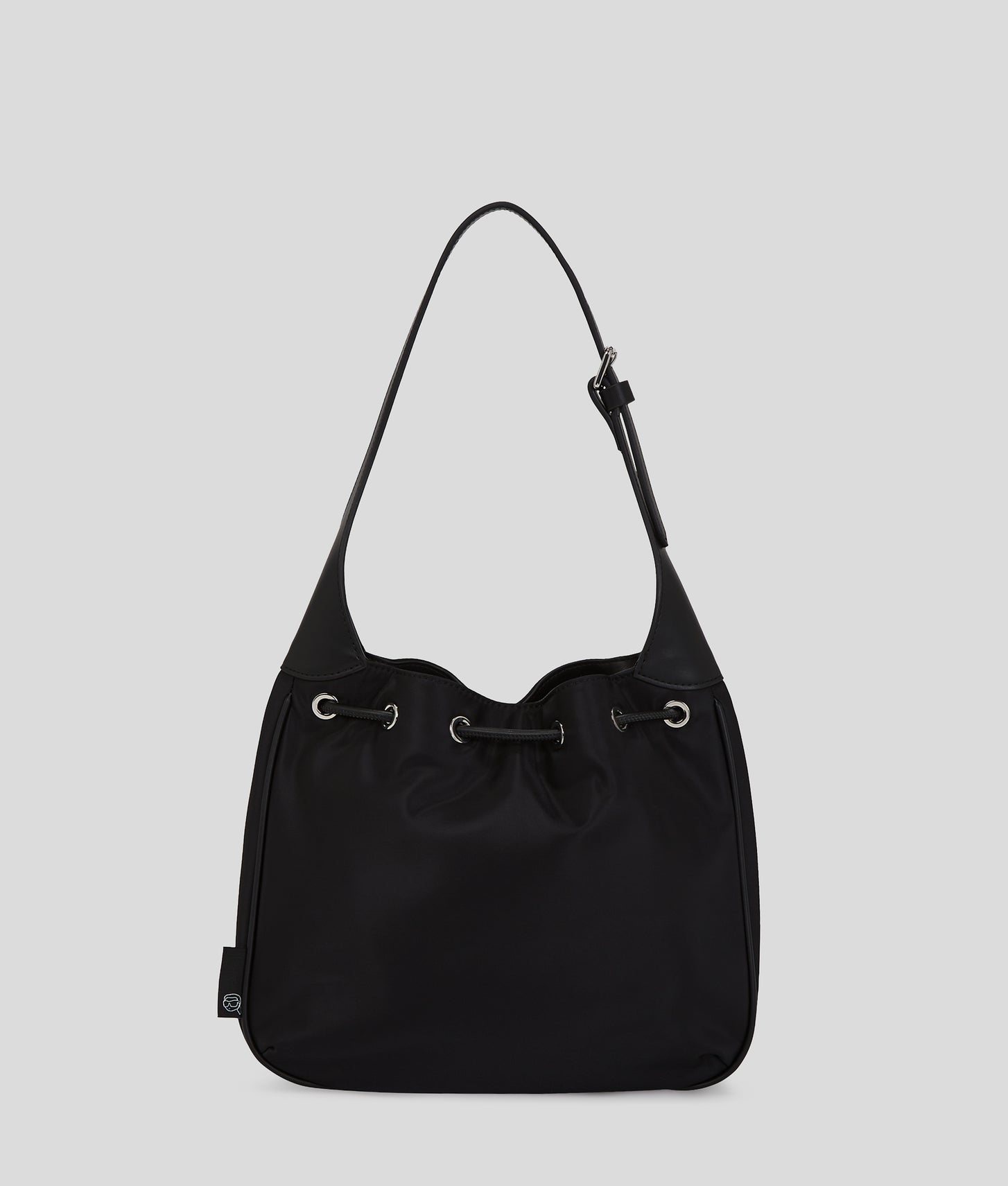 KarlLagerfeld Ikon Drawstring Shoulder Bag Black