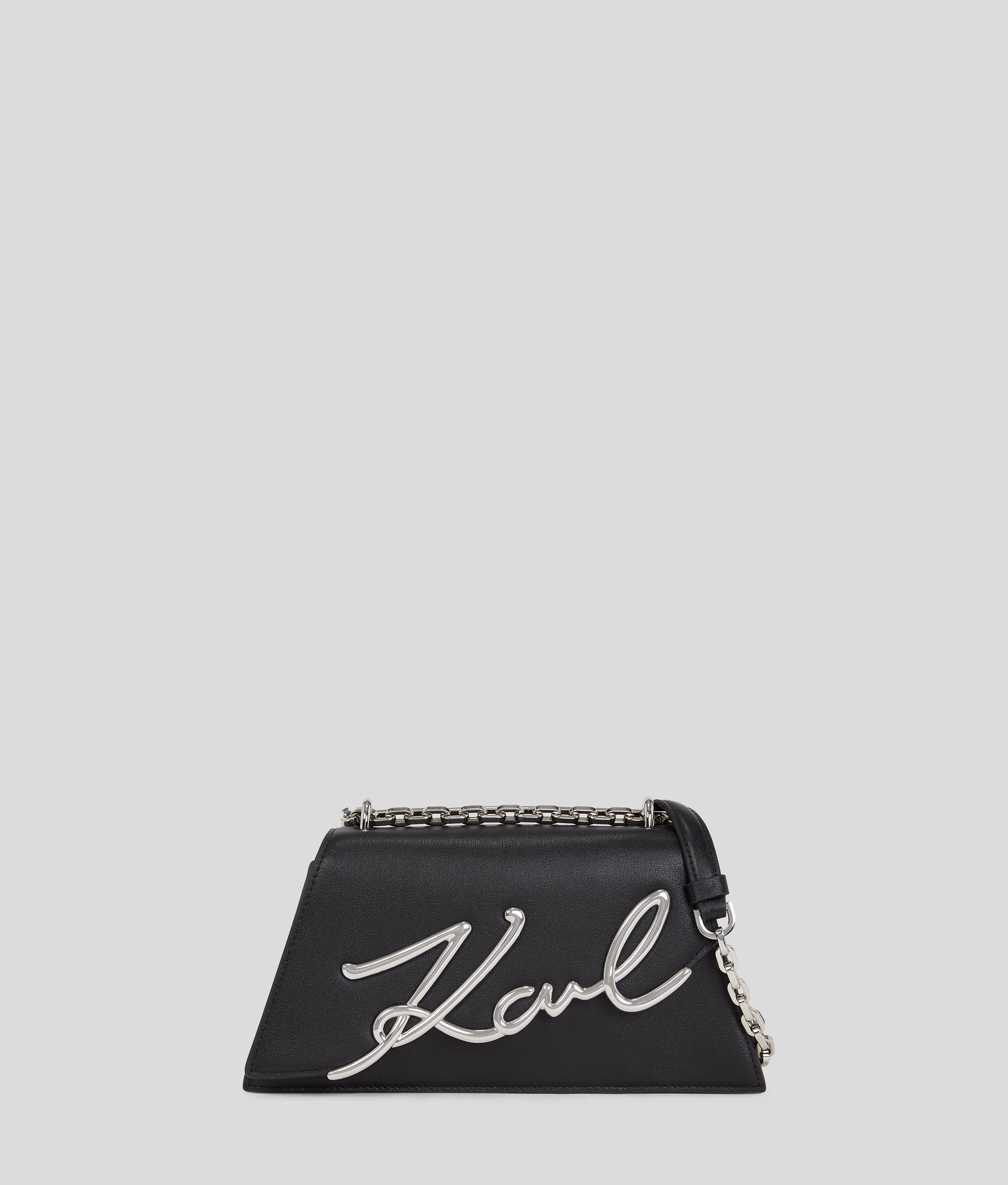 KarlLagerfeld Ksignature Shoulder Bag Black-Nickel