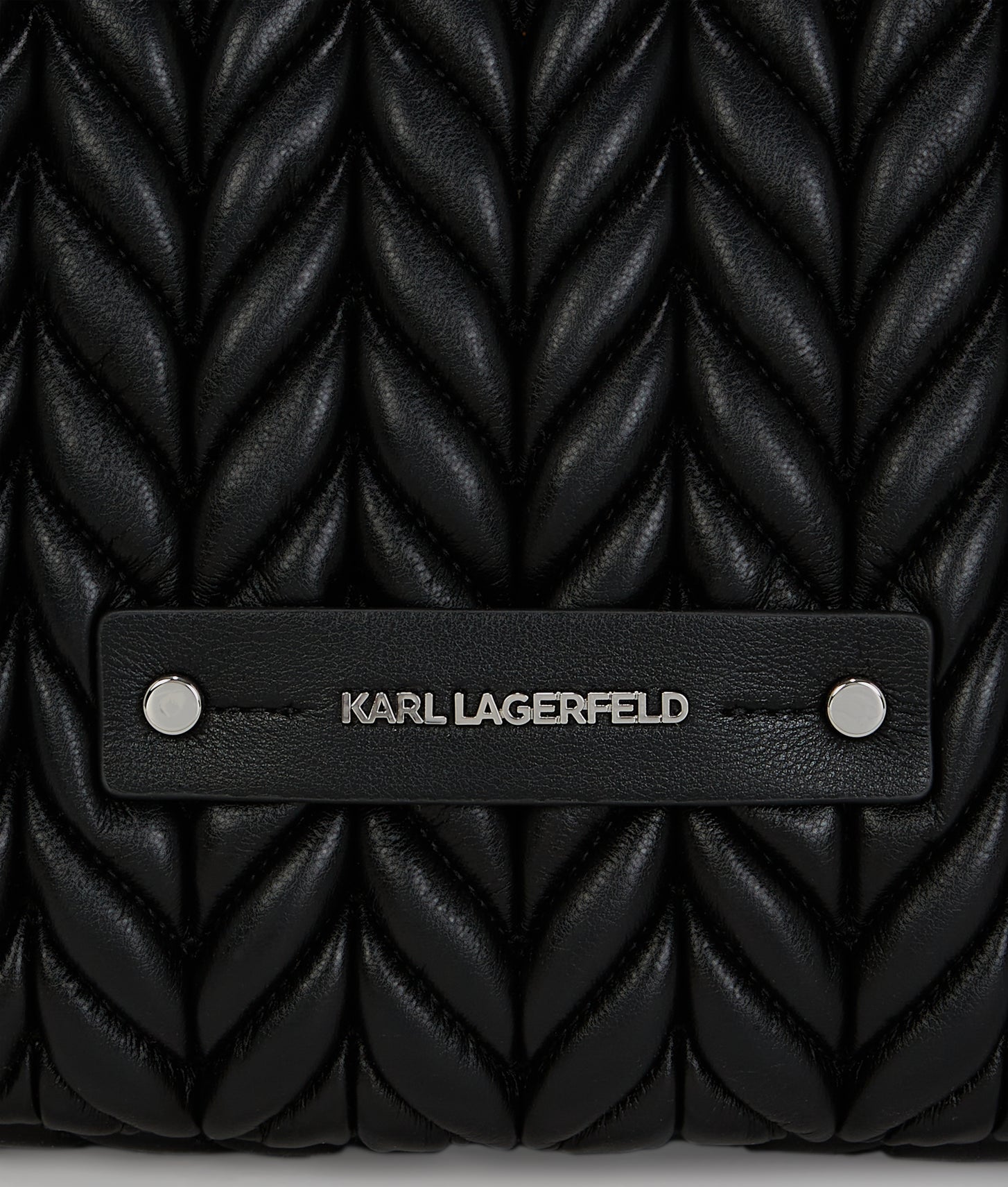 KarlLagerfeld Kweave Hobo Bag Black-Nickel