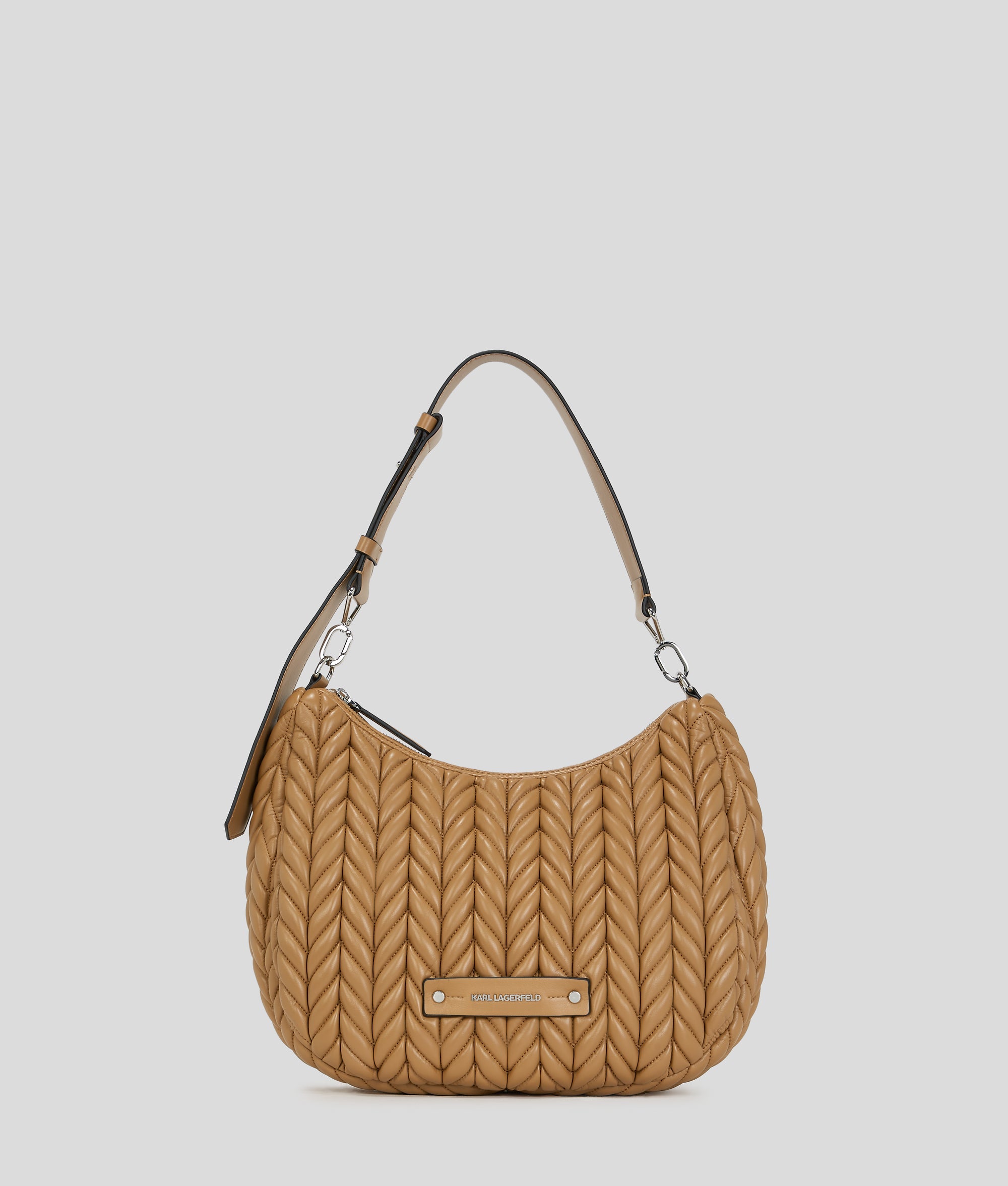KarlLagerfeld Kweave Hobo Bag Caramel