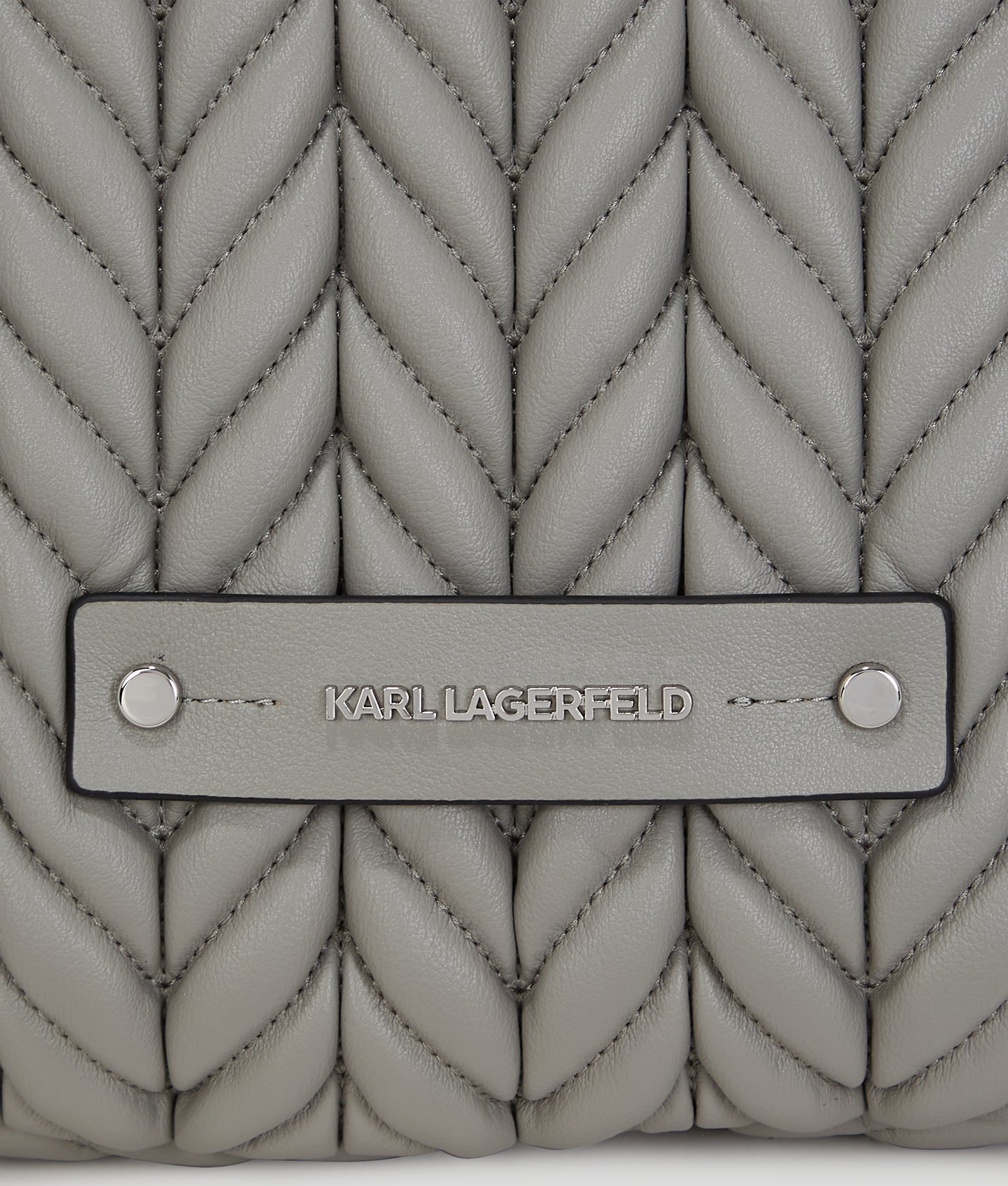 KarlLagerfeld Kweave Hobo Bag Cloud Grey