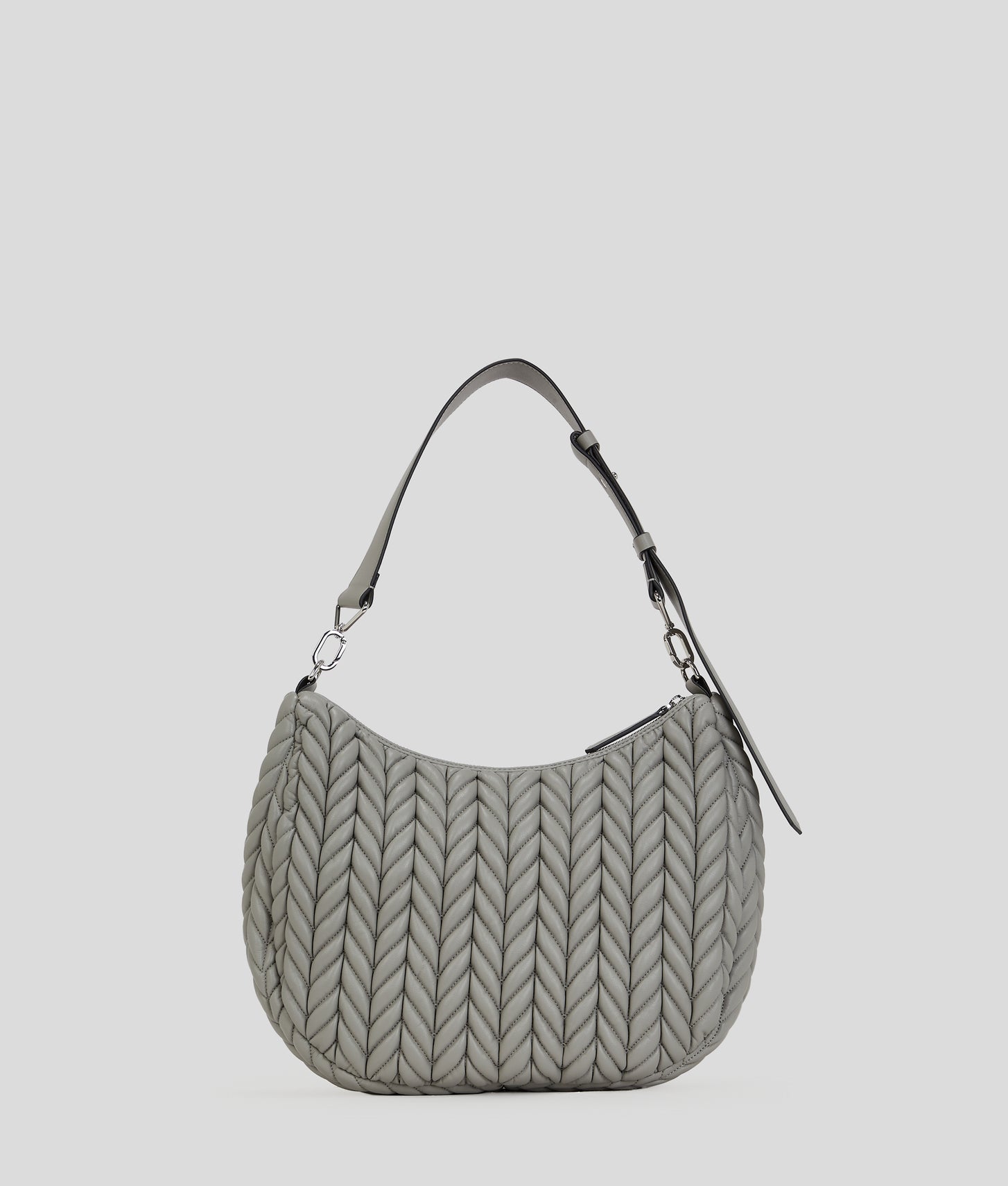 KarlLagerfeld Kweave Hobo Bag Cloud Grey