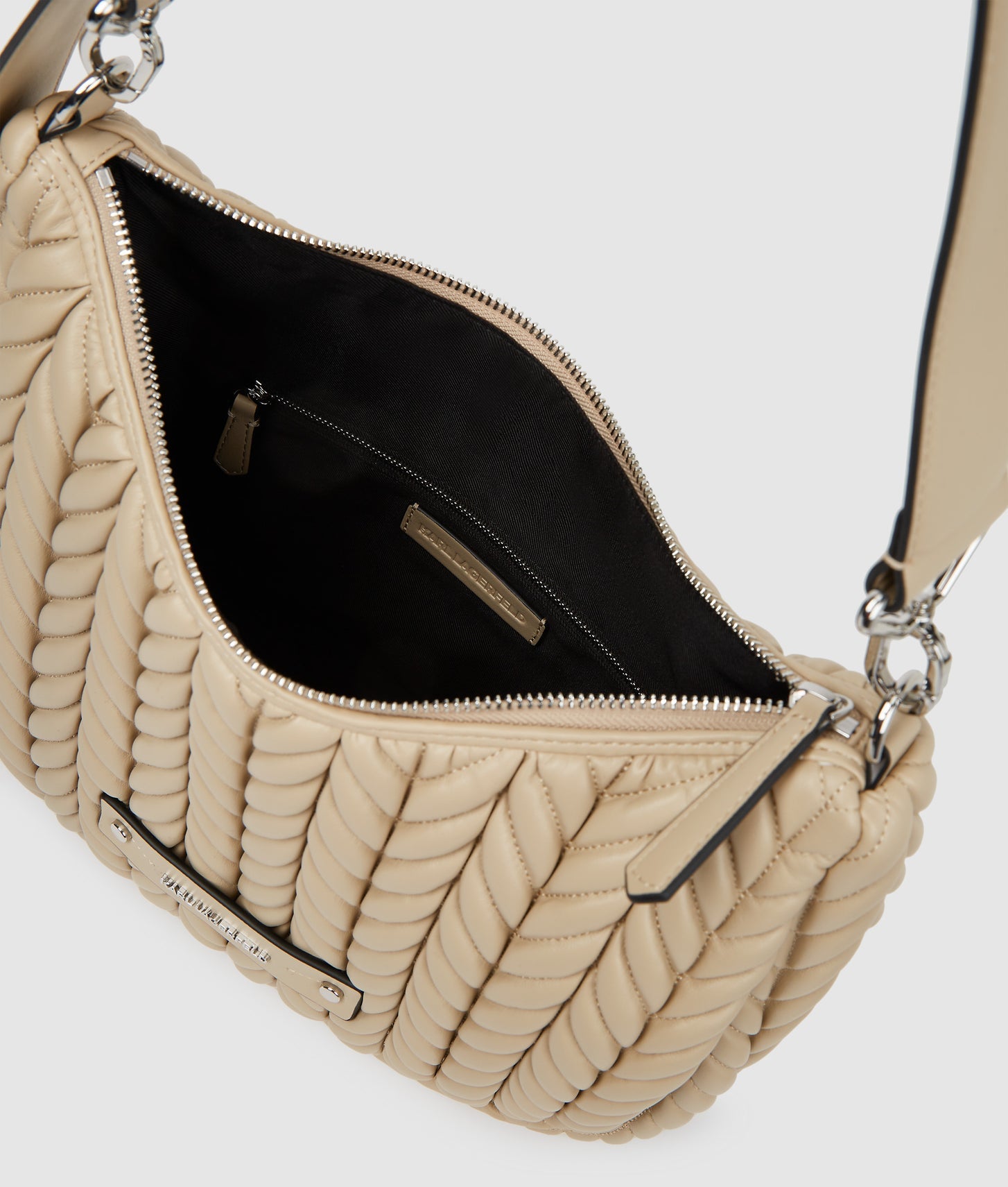 KarlLagerfeld Kweave Hobo Bag Safari