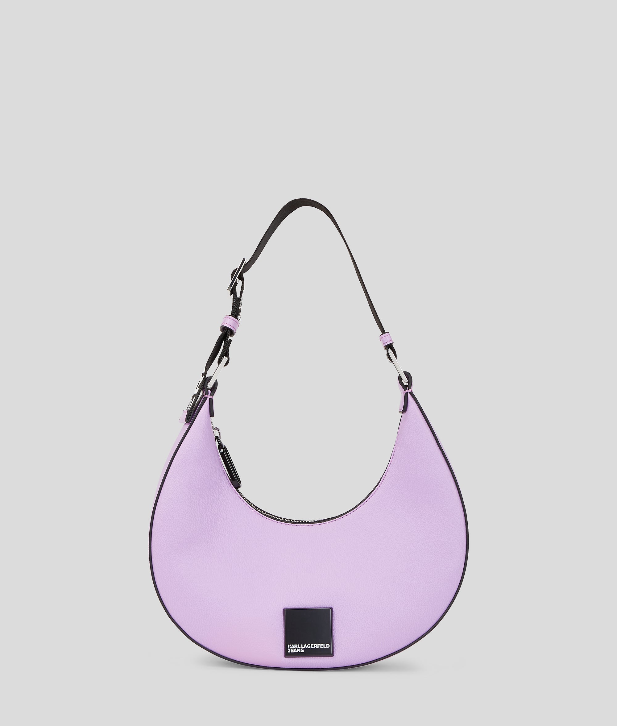 KarlLagerfeld Klj Box Logo Half-Moon Shoulder Bag Lavendula