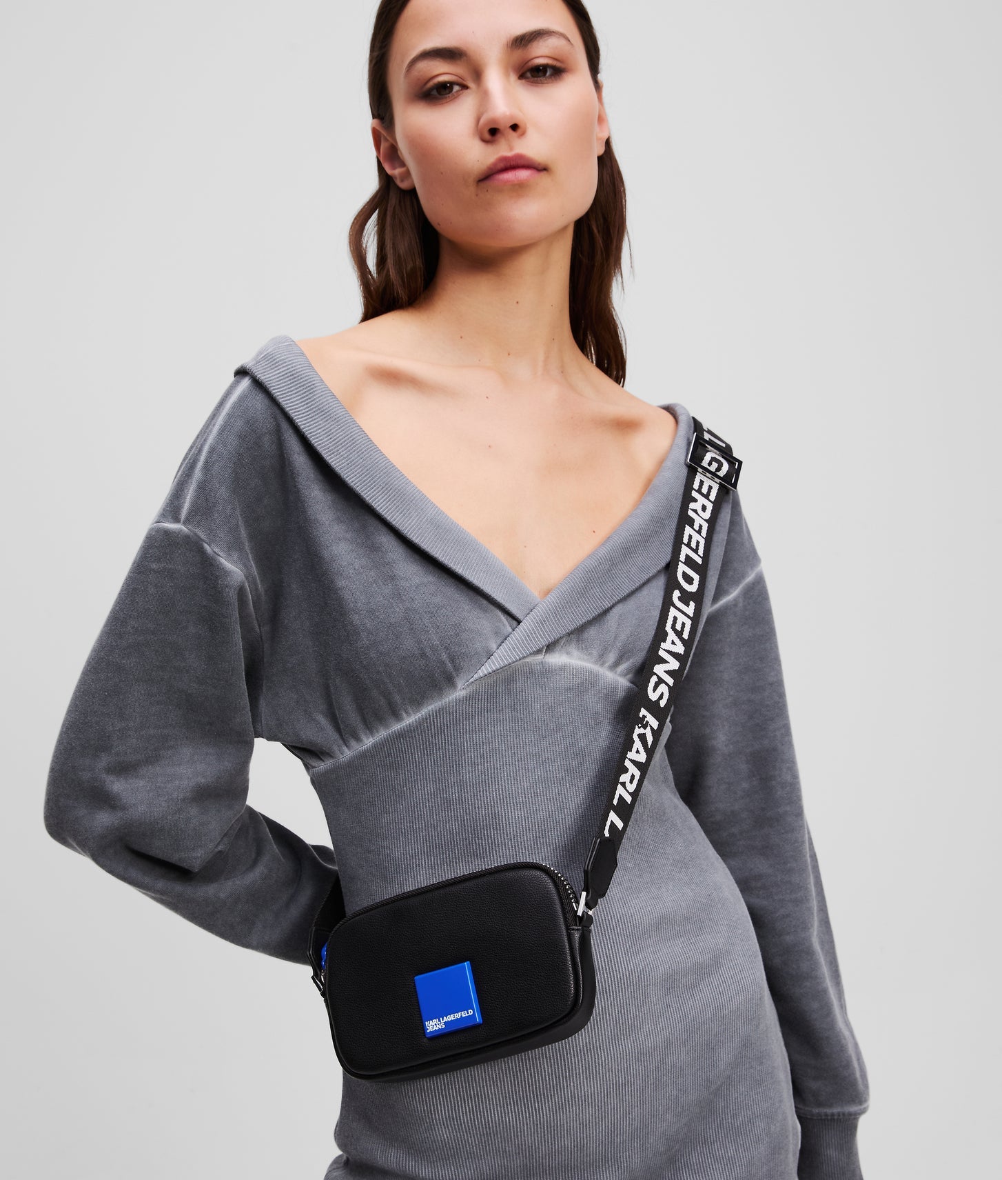 KarlLagerfeld Klj Box Logo Mini Crossbody Bag Black