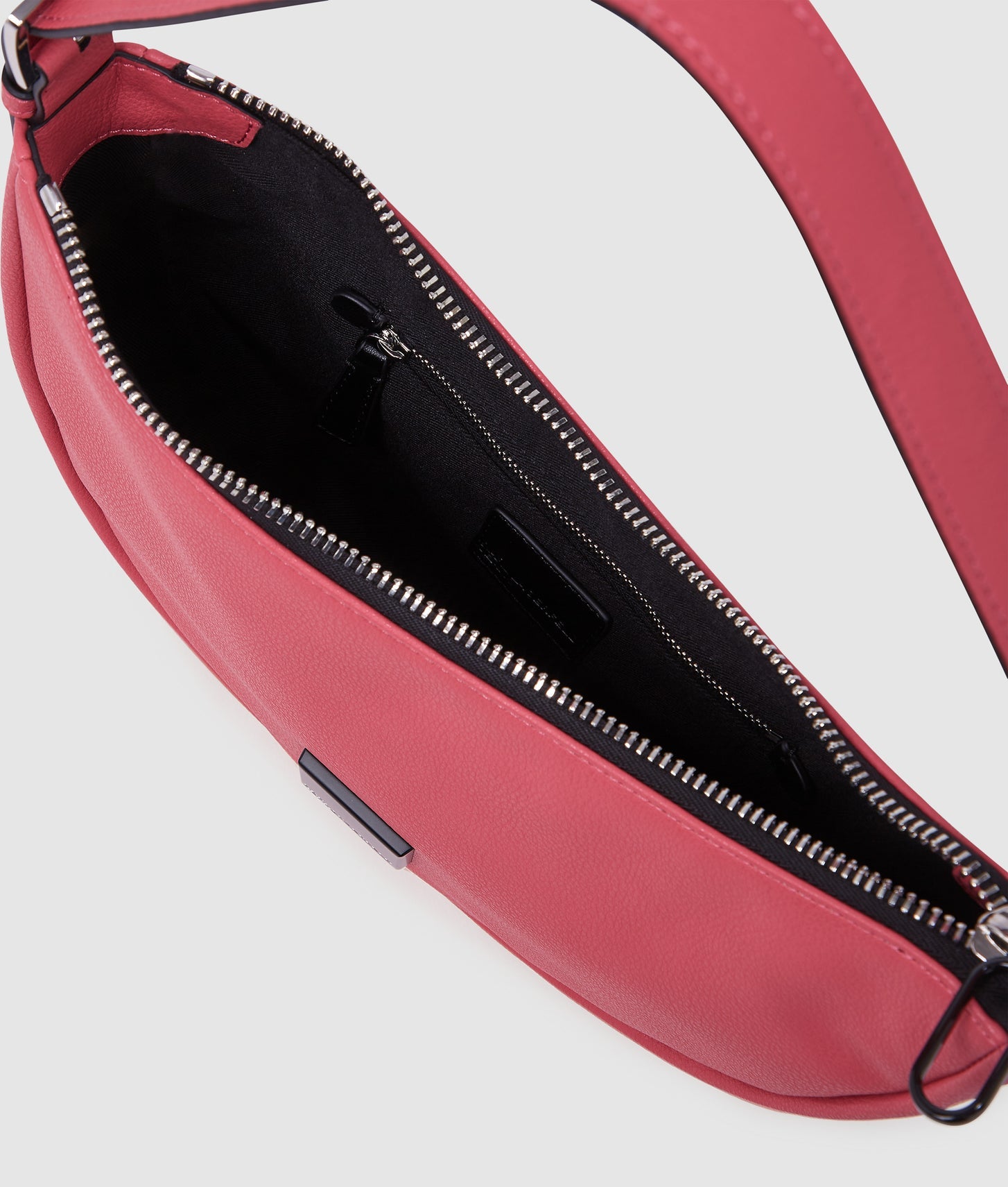 KarlLagerfeld Klj Box Logo Soft Half-Moon Shoulder Bag Slate Rose